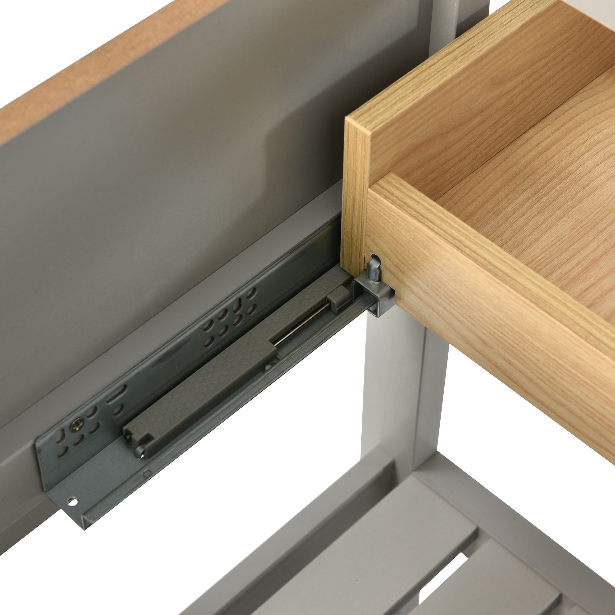 30 Inch MDF Freestanding Bathroom Vanity Set with Integrated Ceramic Sink and Open Shelves