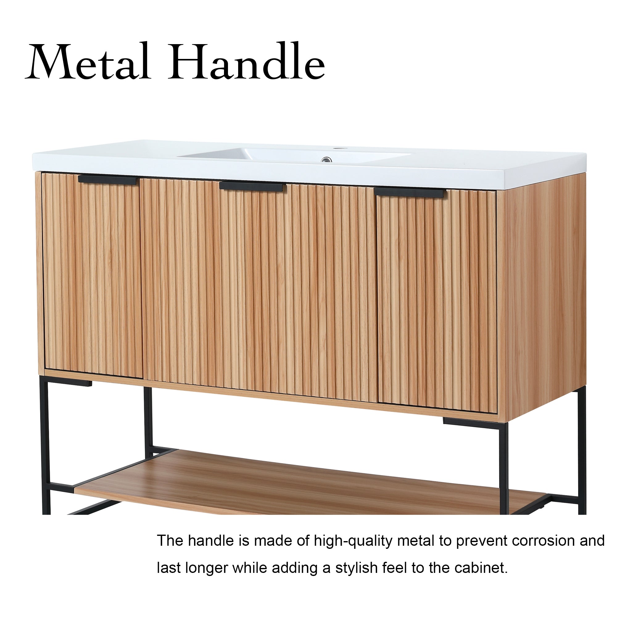 48 Inch Freestanding Bathroom Vanity With Resin Basin