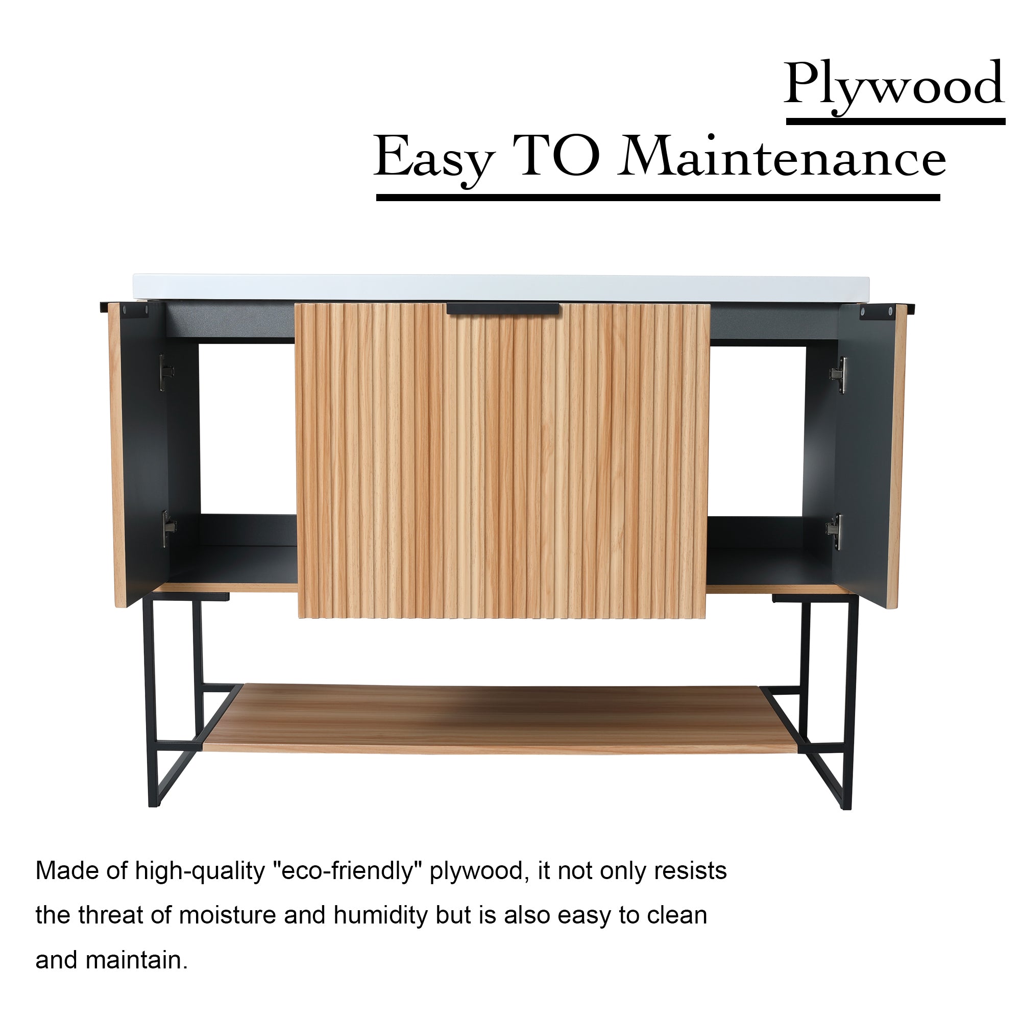 48 Inch Freestanding Bathroom Vanity With Resin Basin