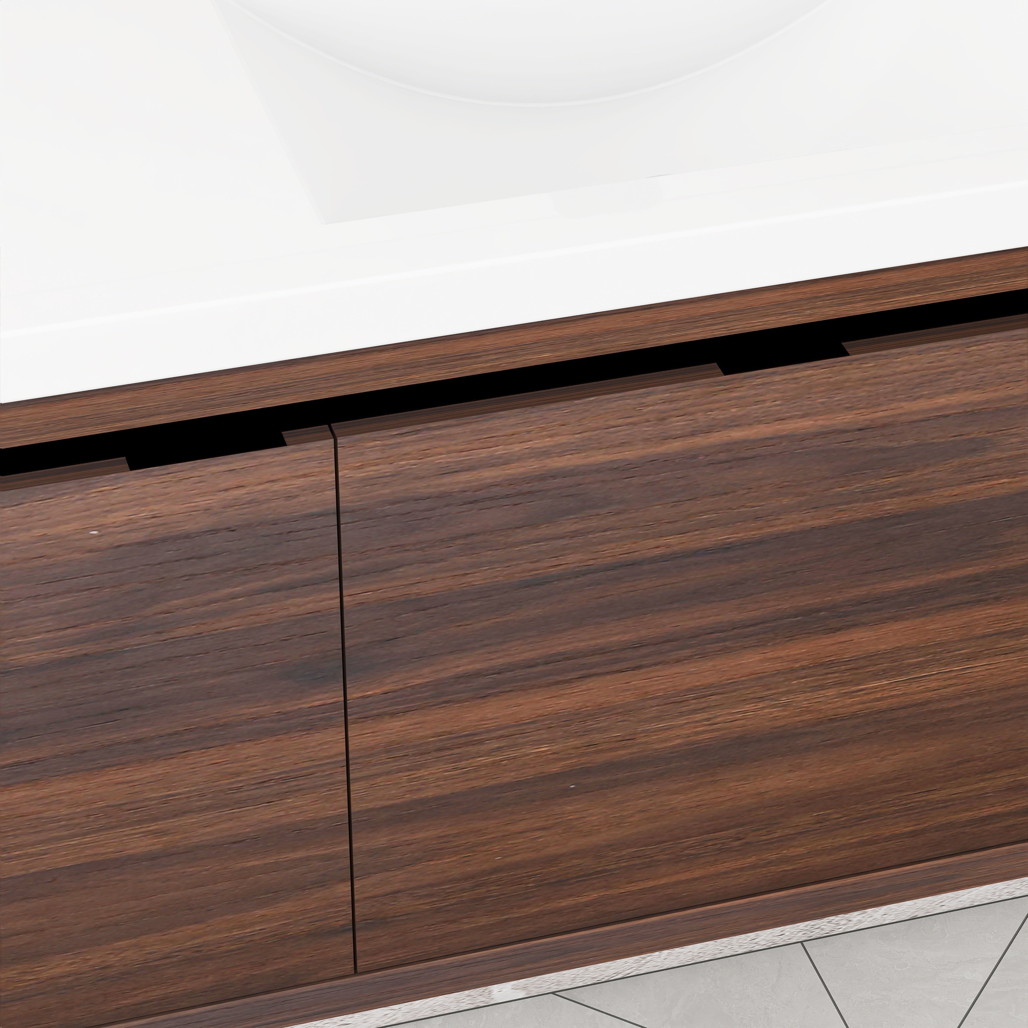 48 Inch Bathroom Cabinet With Sink with Soft Close Doors and Drawer with Cultured Marble Basin