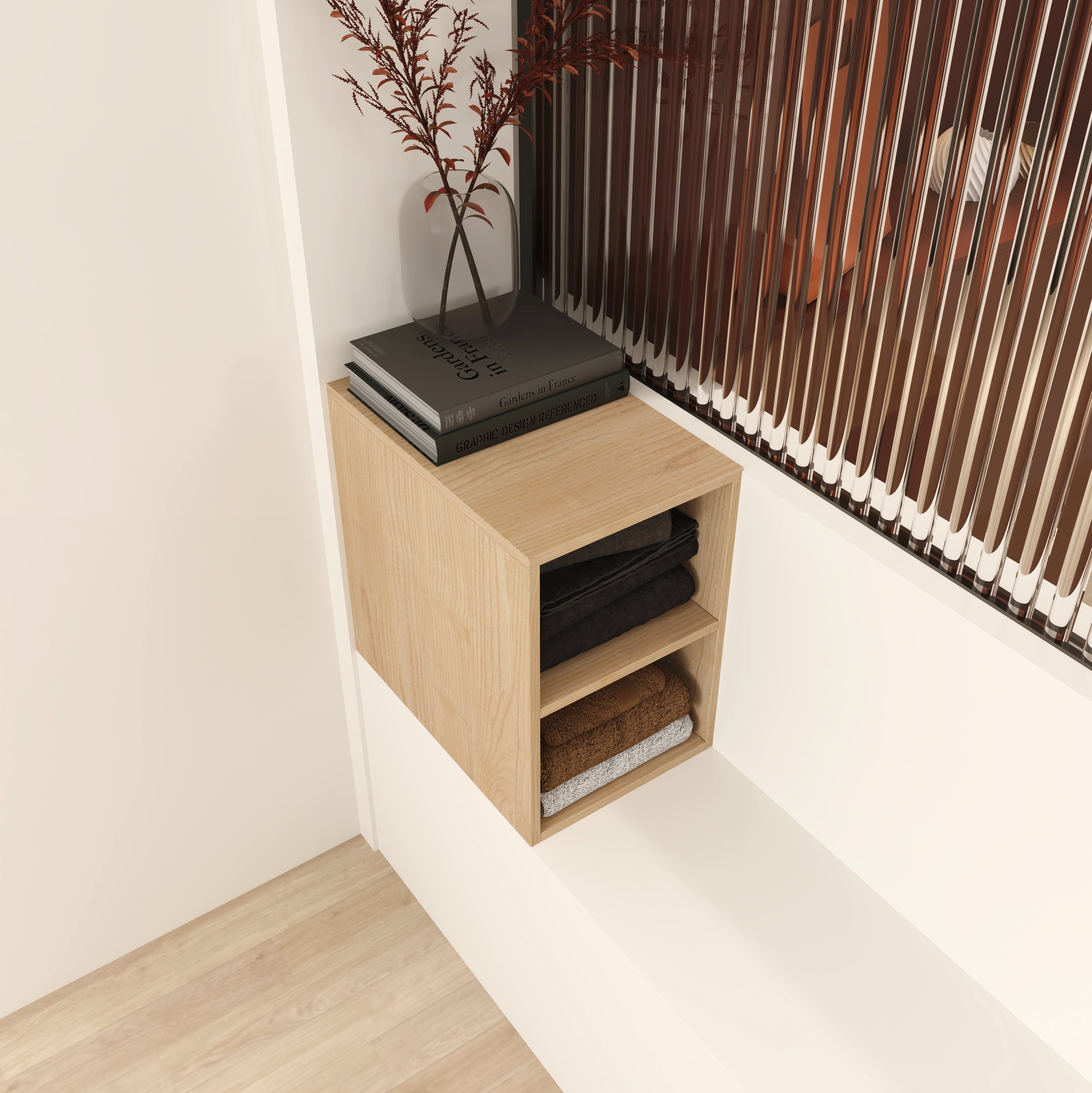 12 Inch Small Wall Mounted Storage Shelves, Suitable For Small Bathroom