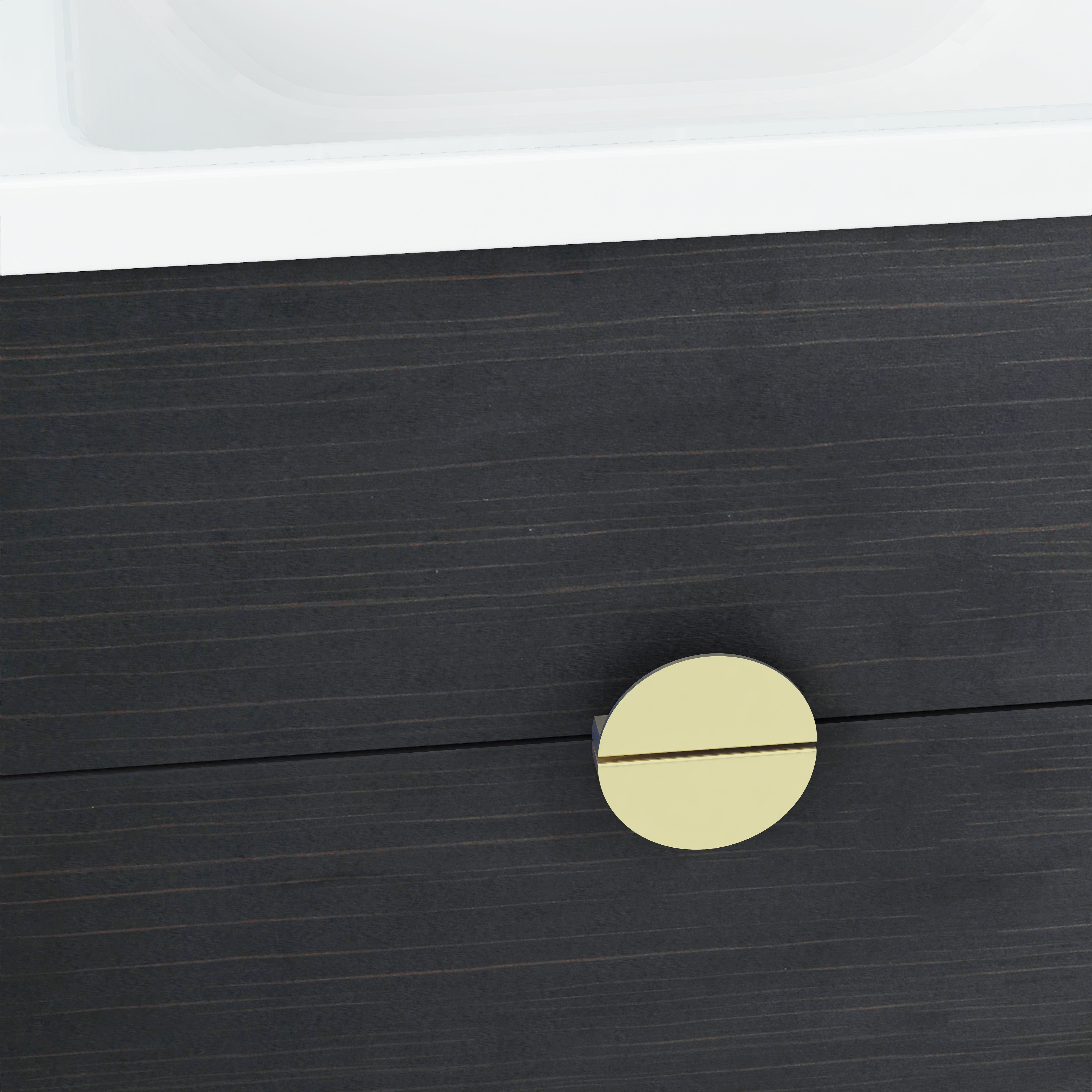 24 Inch Wall-Mounted Bathroom Vanity With Sink, For Small Bathroom