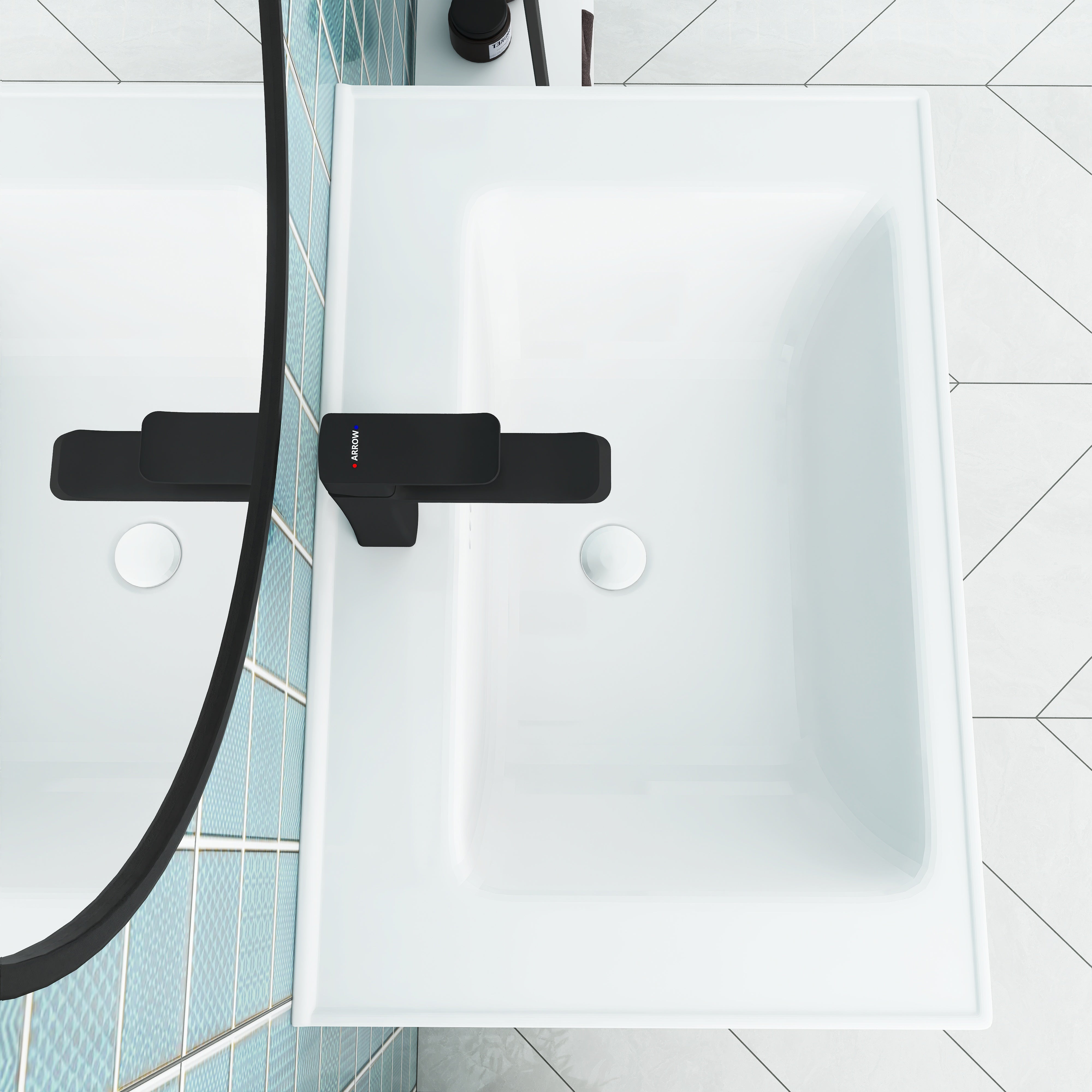 24 Inch Wall-Mounted Bathroom Vanity With Sink, For Small Bathroom