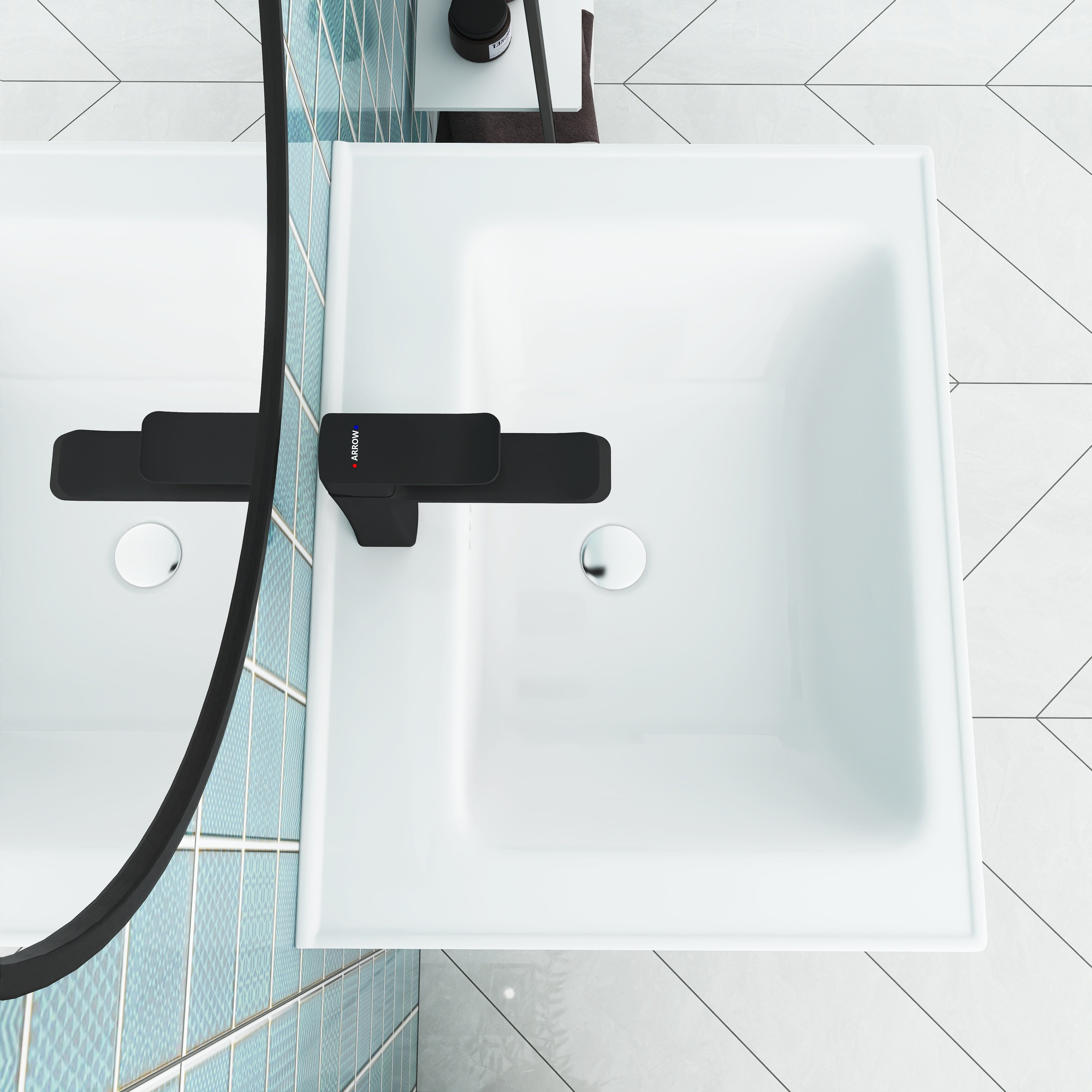 28 Inch Wall-Mounted Bathroom Vanity With Sink, For Small Bathroom
