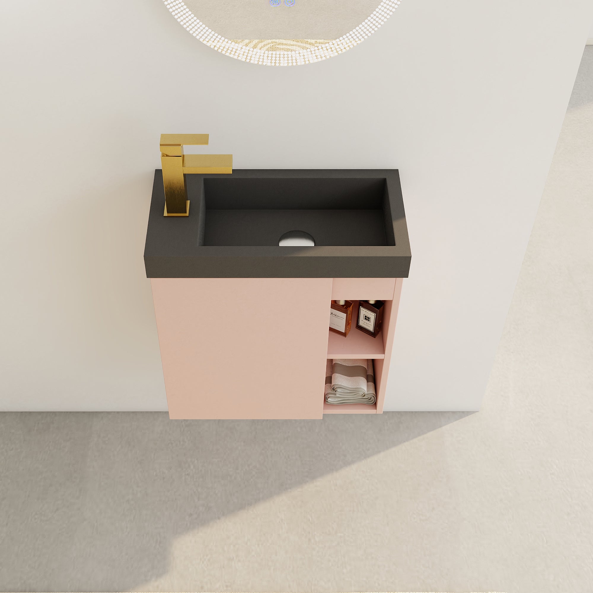 20'' Floating Wall-Mounted Bathroom Vanity with Resin Sink & Soft-Close Cabinet Door
