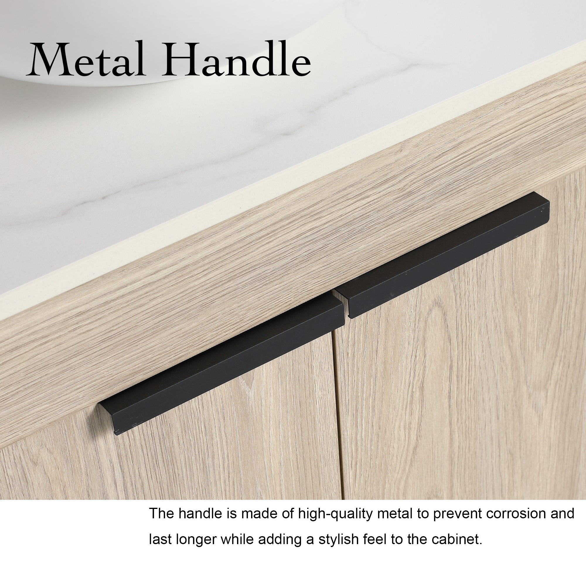 30Inch Modern Design Float Bathroom Vanity Set in White Oak  with Soft Close Door  With Ceramic Basin