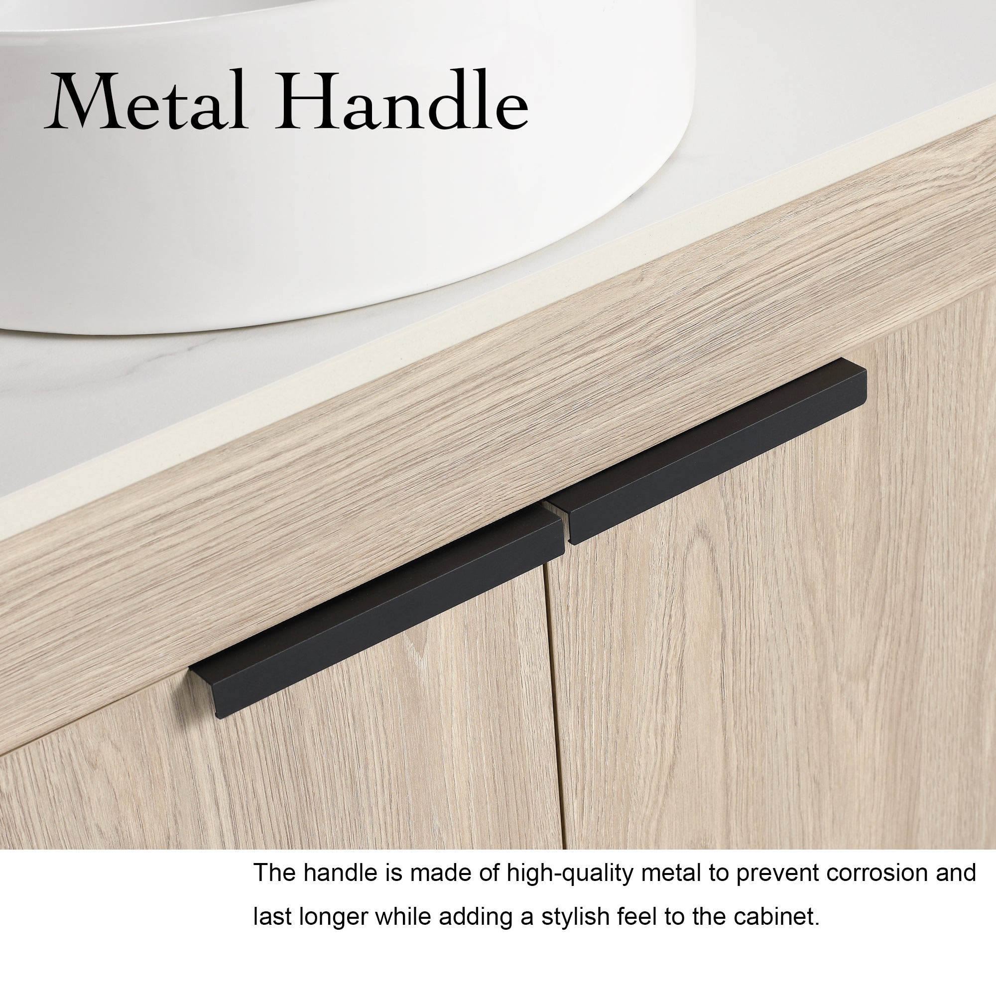 30Inch Modern Design Float Bathroom Vanity Set in White Oak  with Soft Close Door  With Ceramic Basin