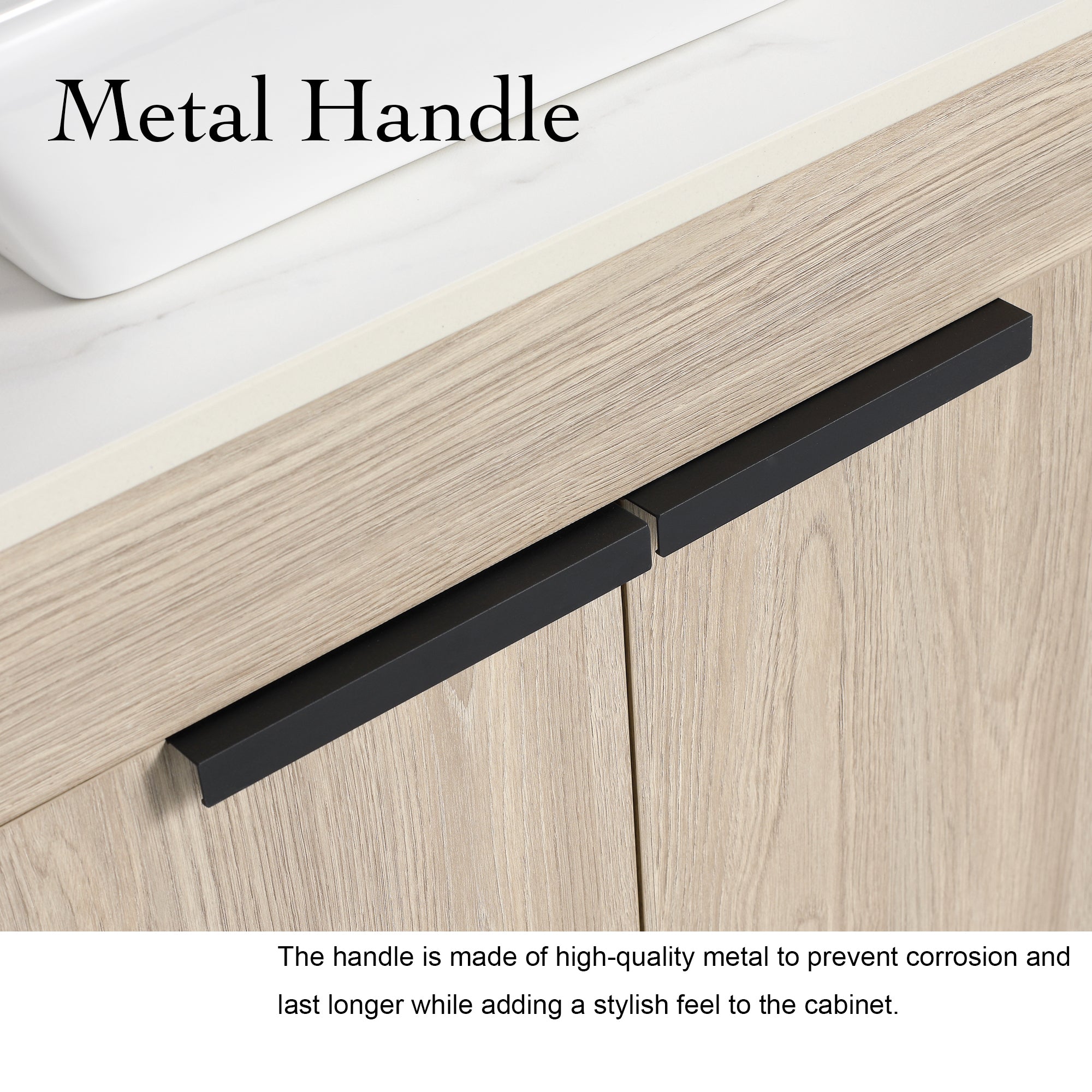 30Inch Modern Design Float Bathroom Vanity Set in White Oak  with Soft Close Door  With Ceramic Basin