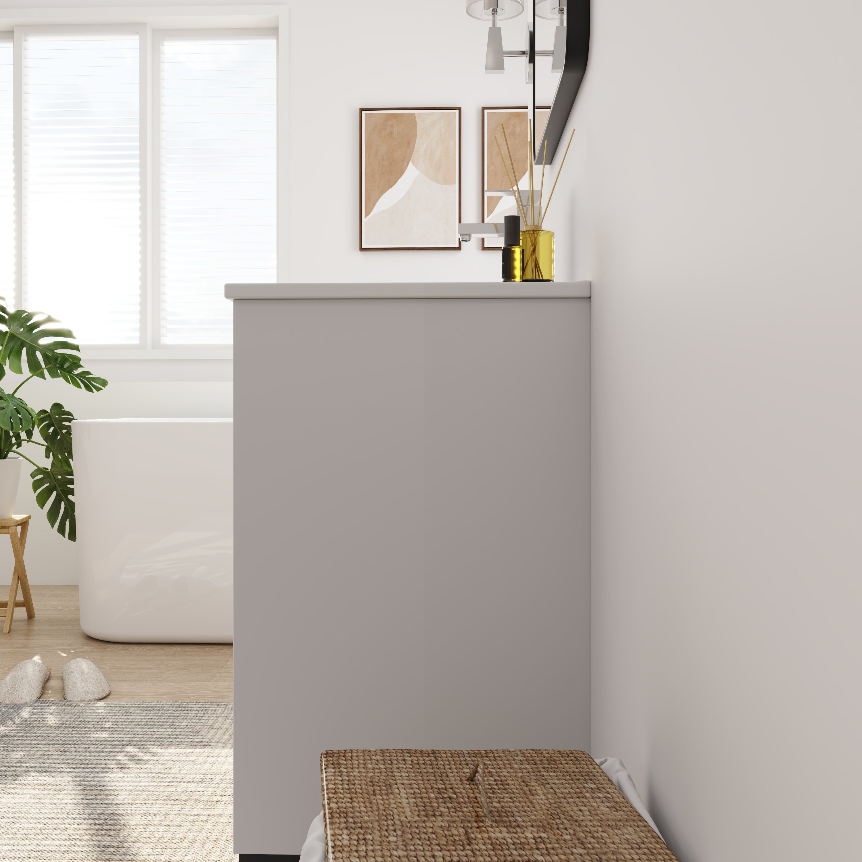 24" Freestanding Bathroom Vanity With Ceramic Sink