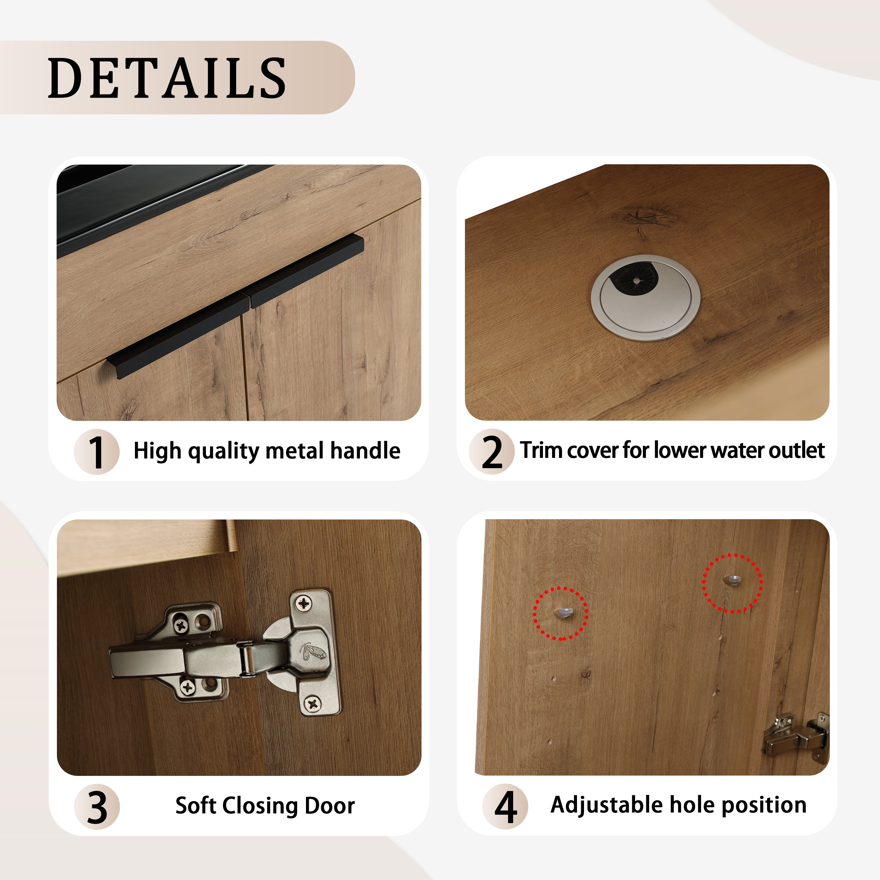 30 Inch Freestanding Bathroom Vanity with  Ceramic Sink and 2 Soft-Close Cabinet Doors