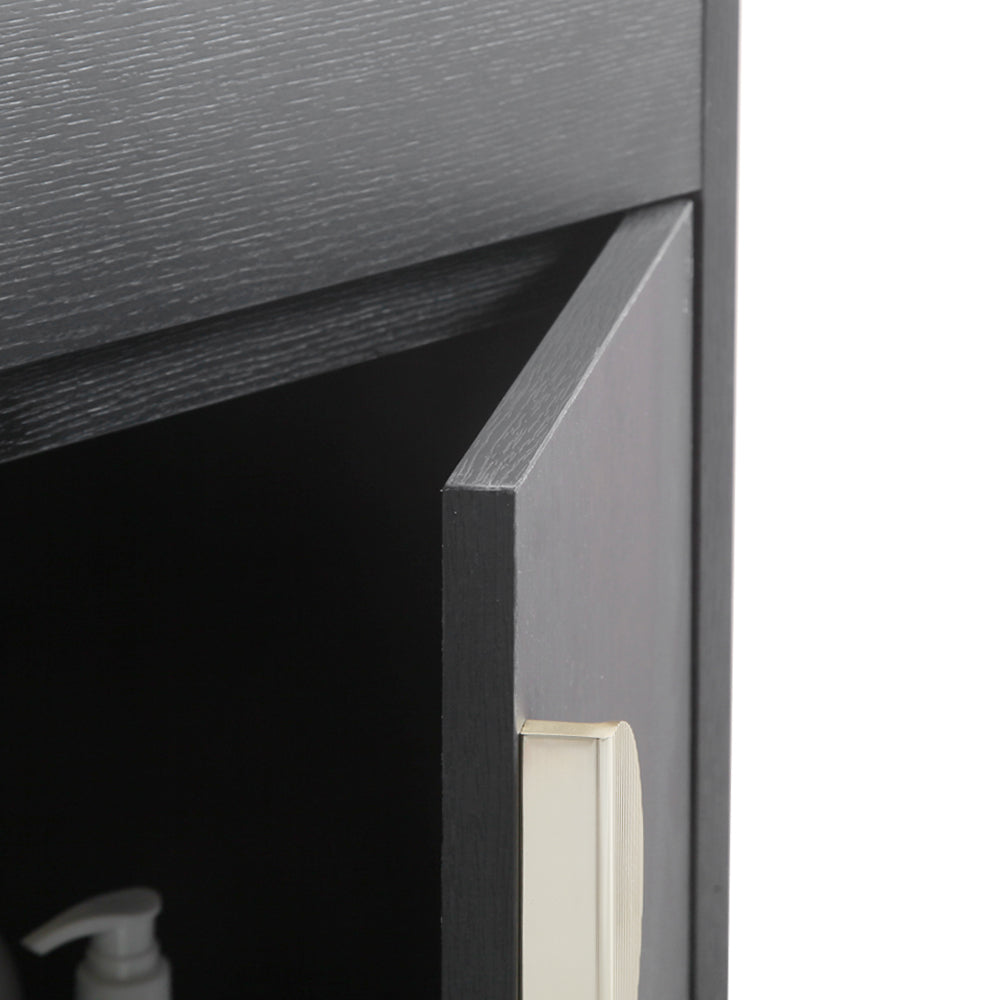 24 Inch Freestanding Bathroom Vanity with Two Cabinet Doors with White Ceramic Basin