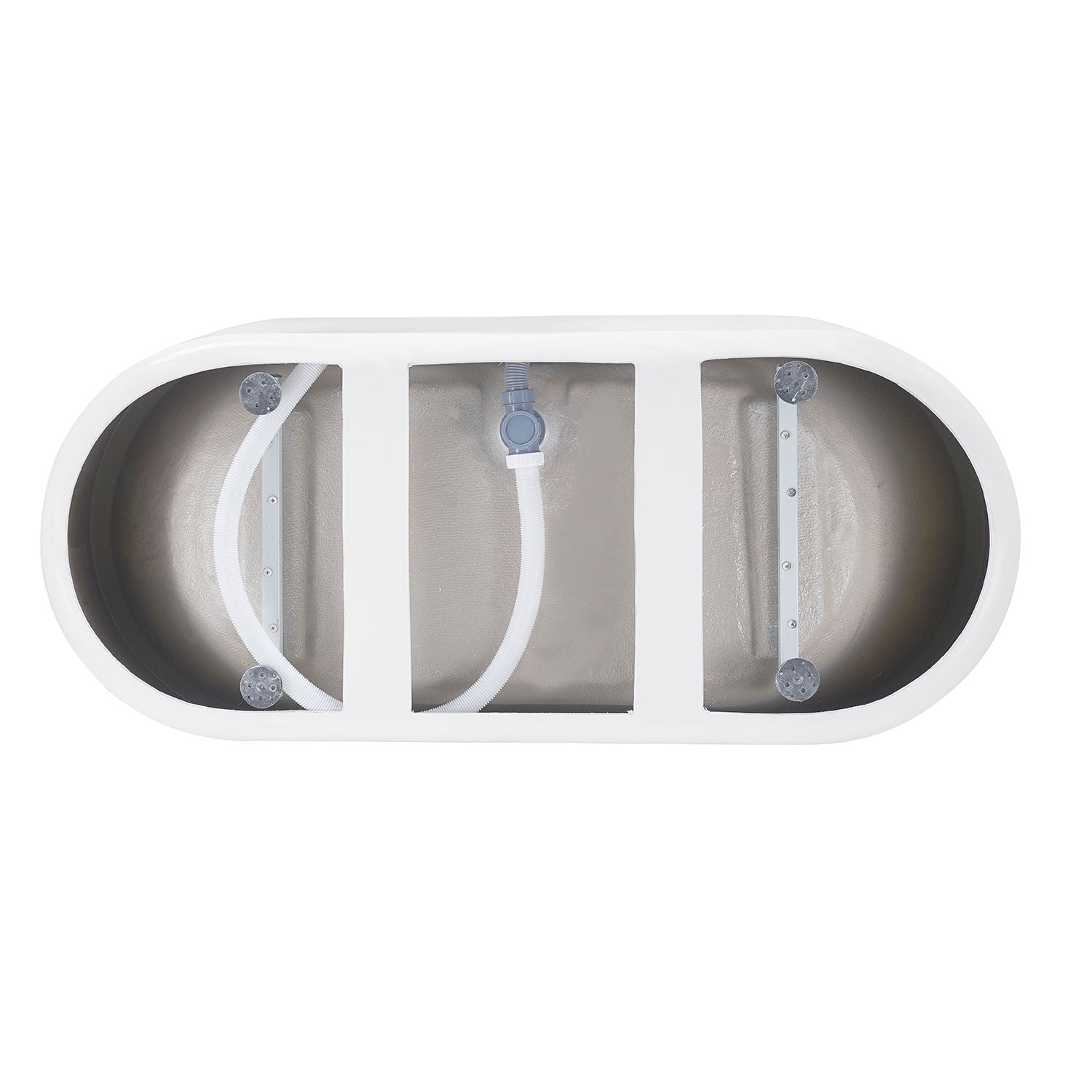 59 in. Acrylic Freestanding Soaking Bathtub in Glossy White