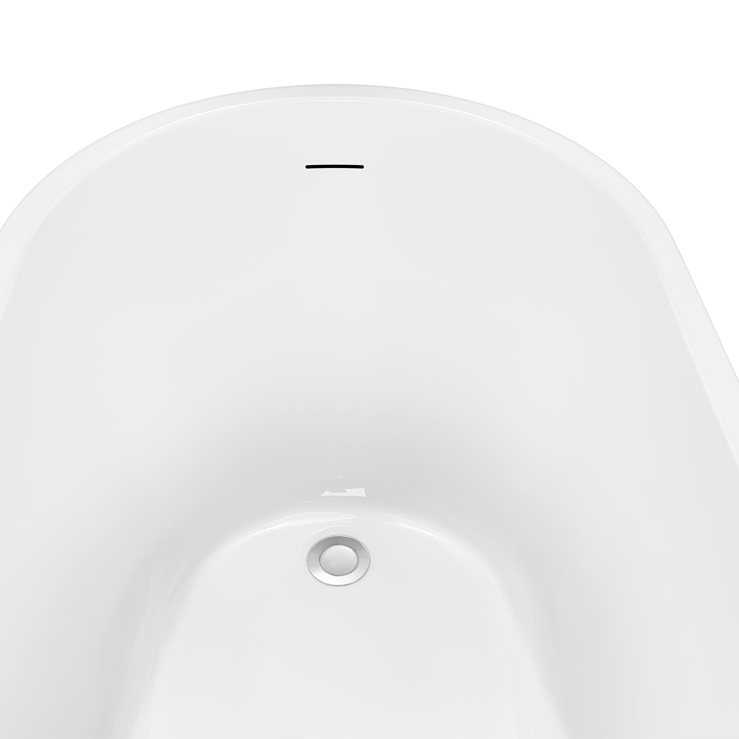 Soaking Bathtub with Reversible Drain in Glossy White