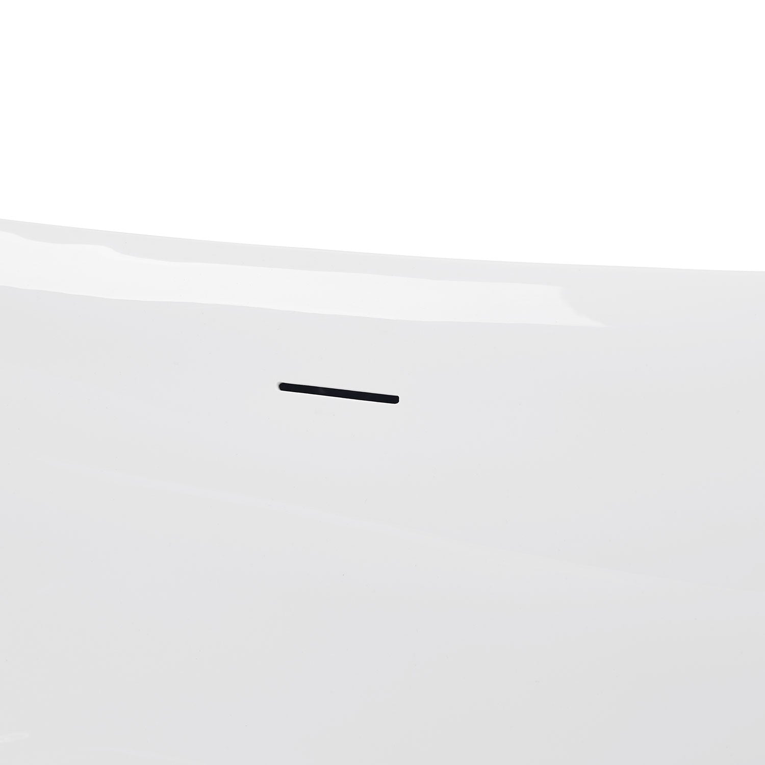 Soaking Bathtub with Center Drain in Glossy White