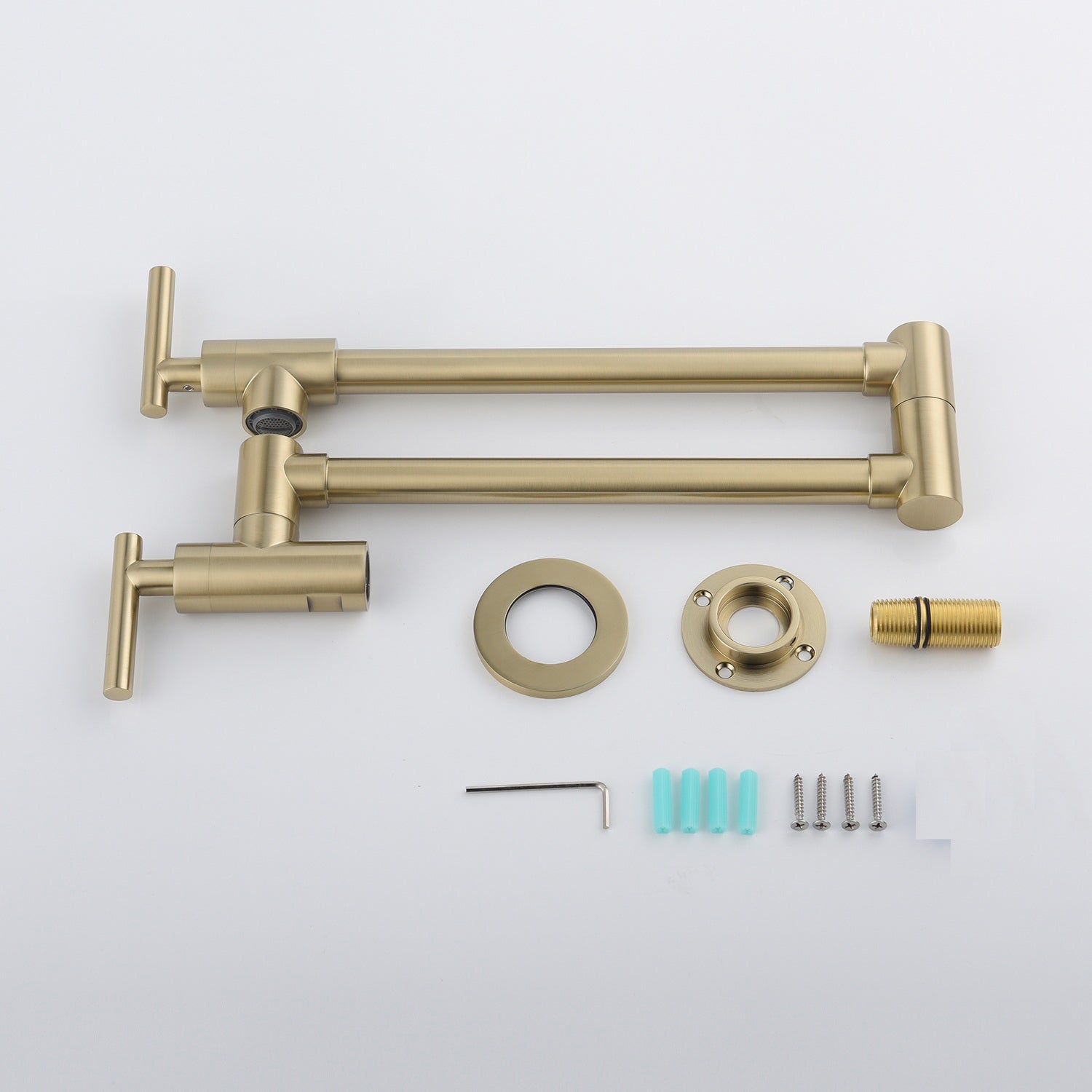 23 Inch Pot Filler Wall Mounted Brass Kitchen Faucet