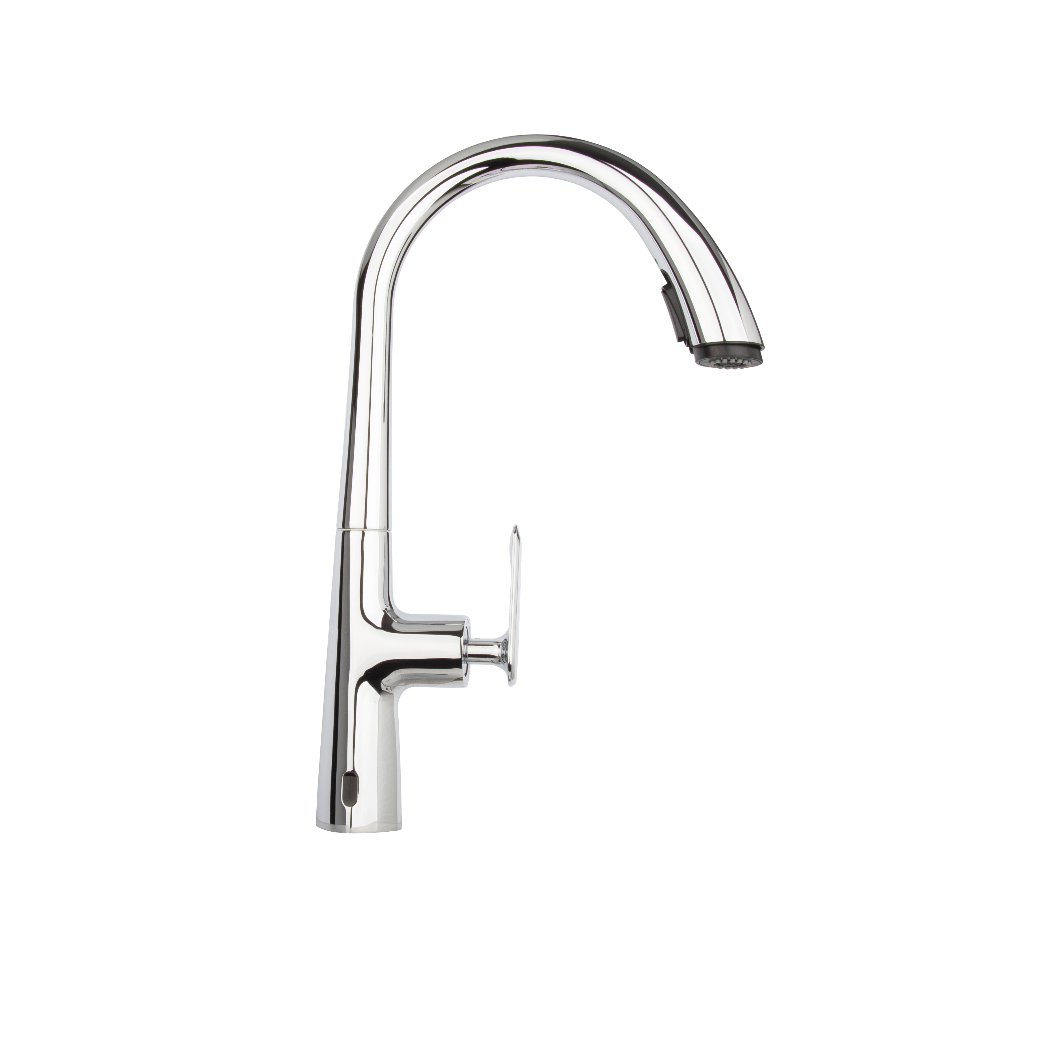 Single Handle Deck Mount Pull Down Brass Kitchen Faucet with Deckplate