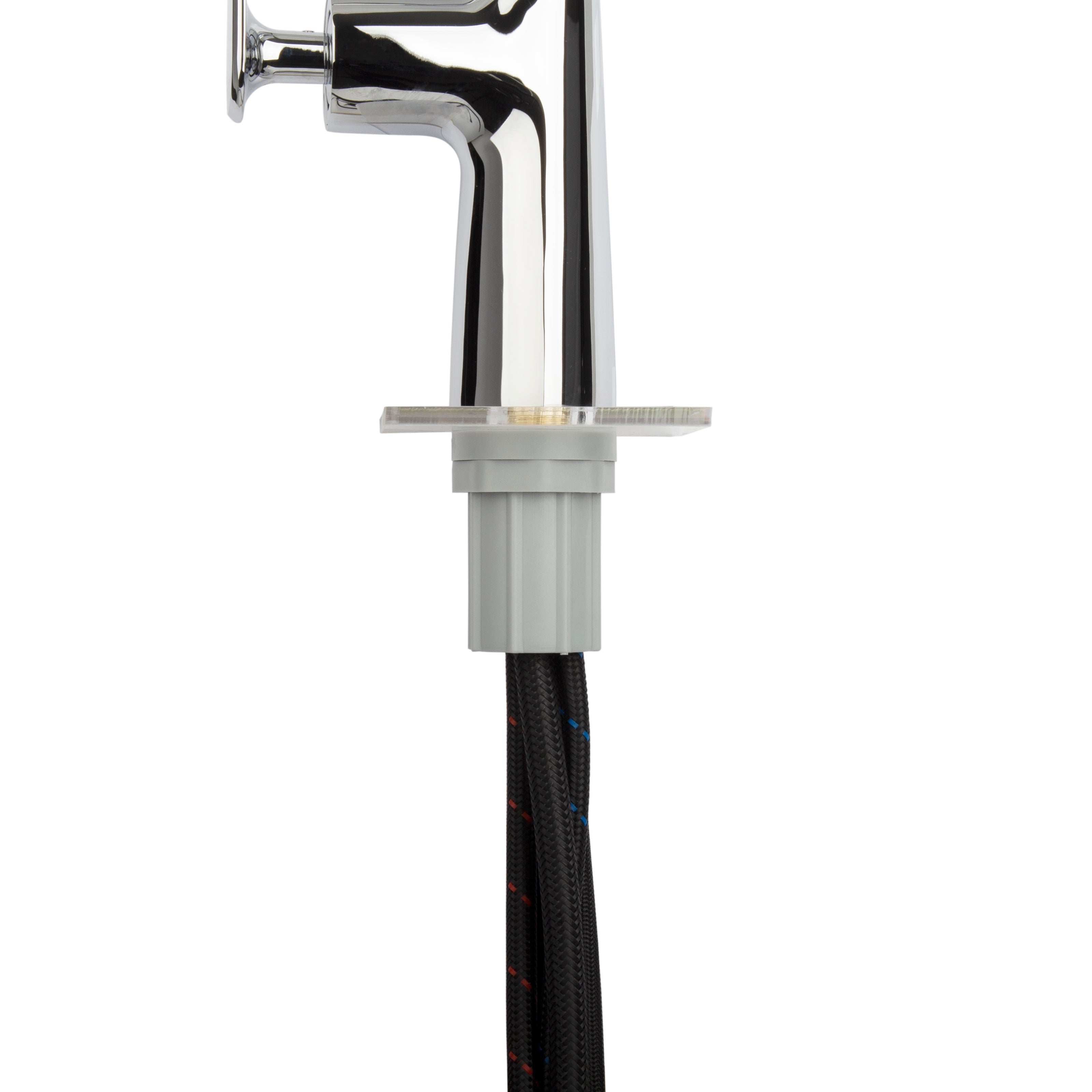 Single Handle Deck Mount Pull Down Brass Kitchen Faucet with Deckplate