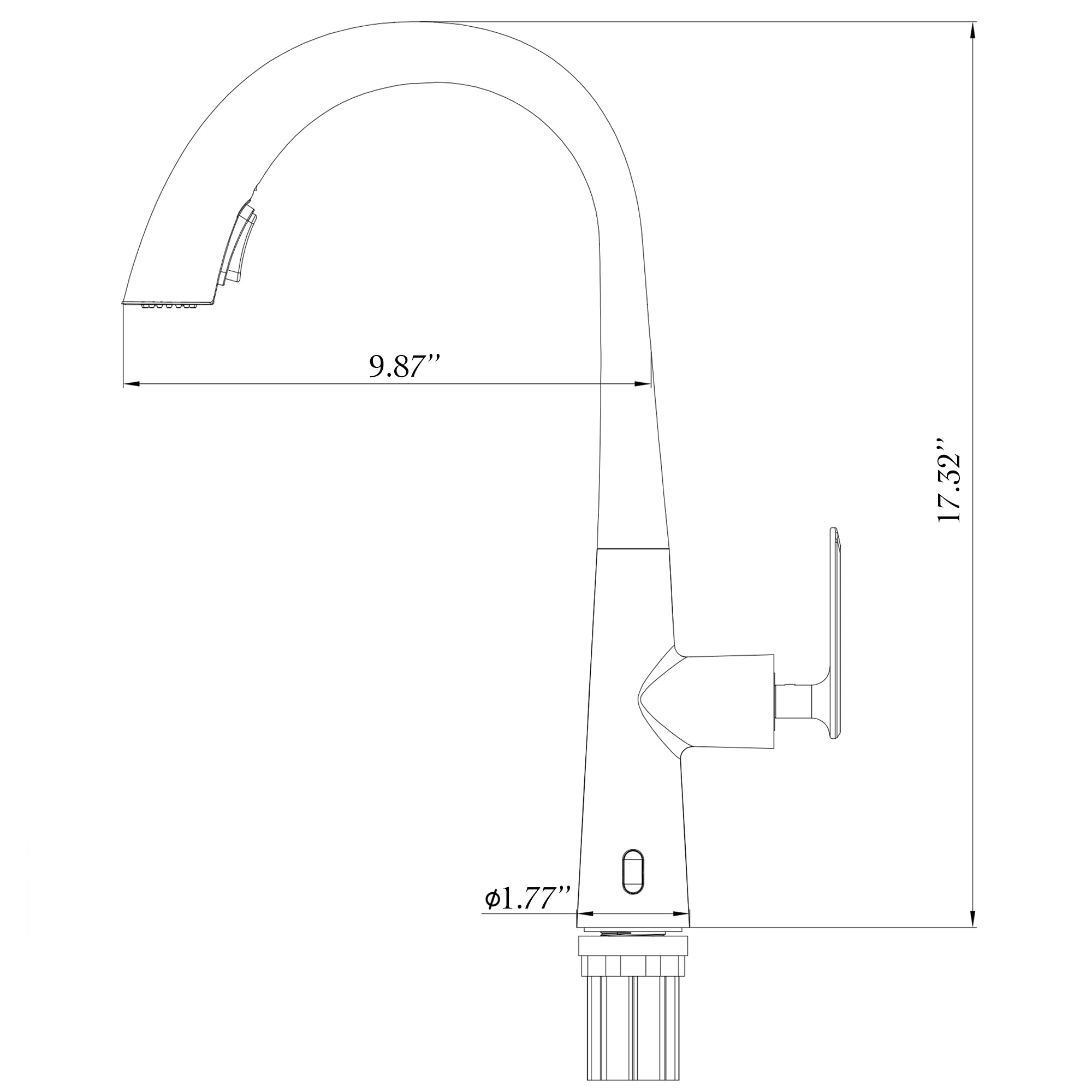 Single Handle Deck Mount Pull Down Brass Kitchen Faucet with Deckplate