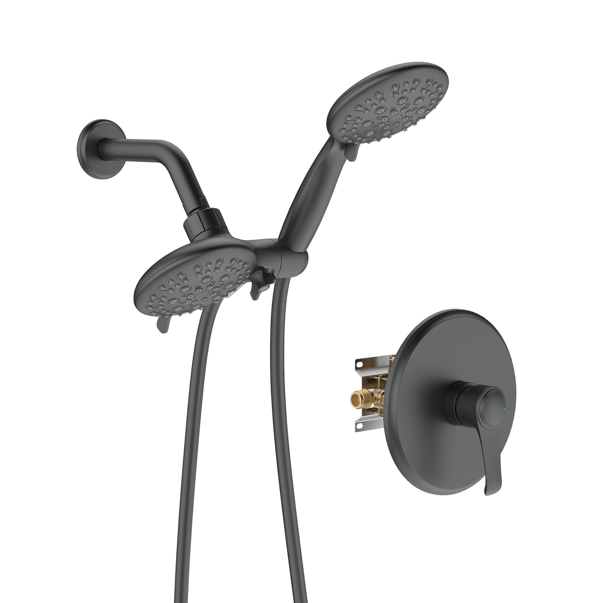 4.7 inch Wall-Mounted Round Shower System with Rough-in Valve