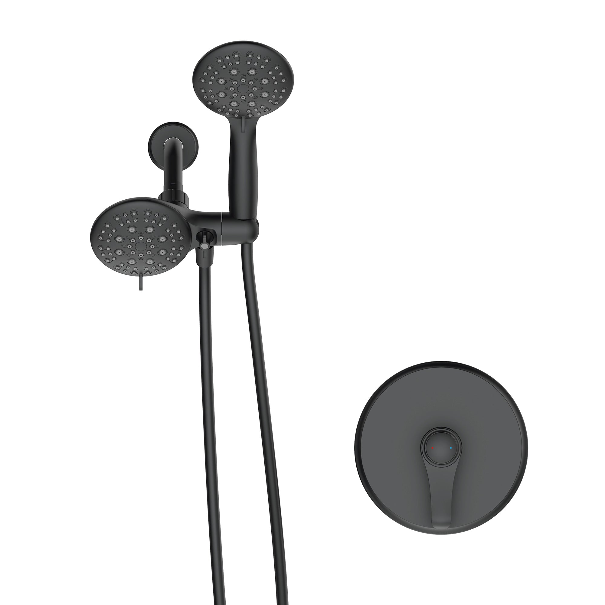 4.7 inch Wall-Mounted Round Shower System with Rough-in Valve