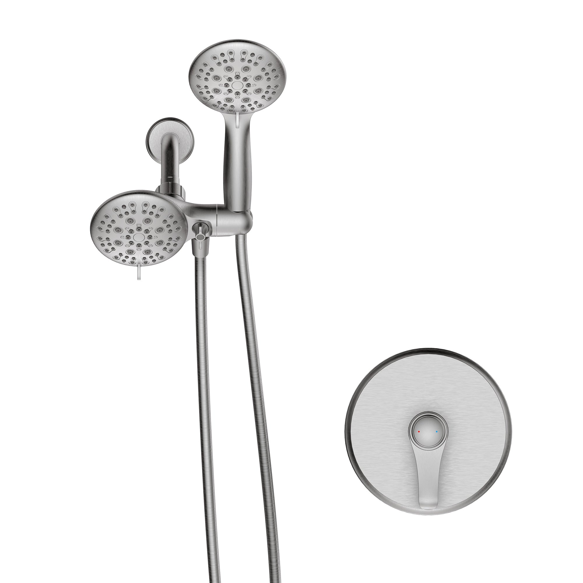 4.7 inch Wall-Mounted Round Shower System with Rough-in Valve