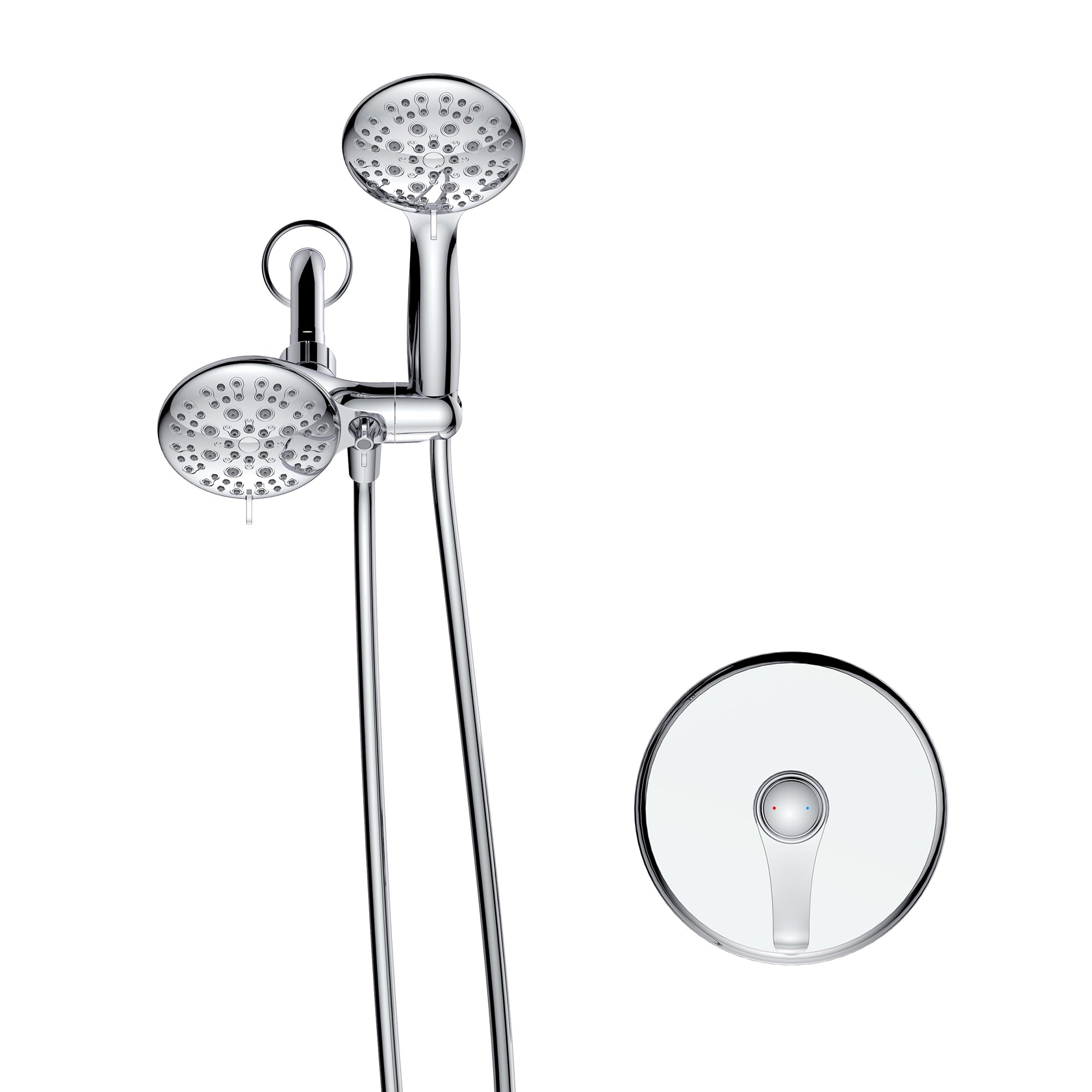 4.7 inch Wall-Mounted Round Shower System with Rough-in Valve