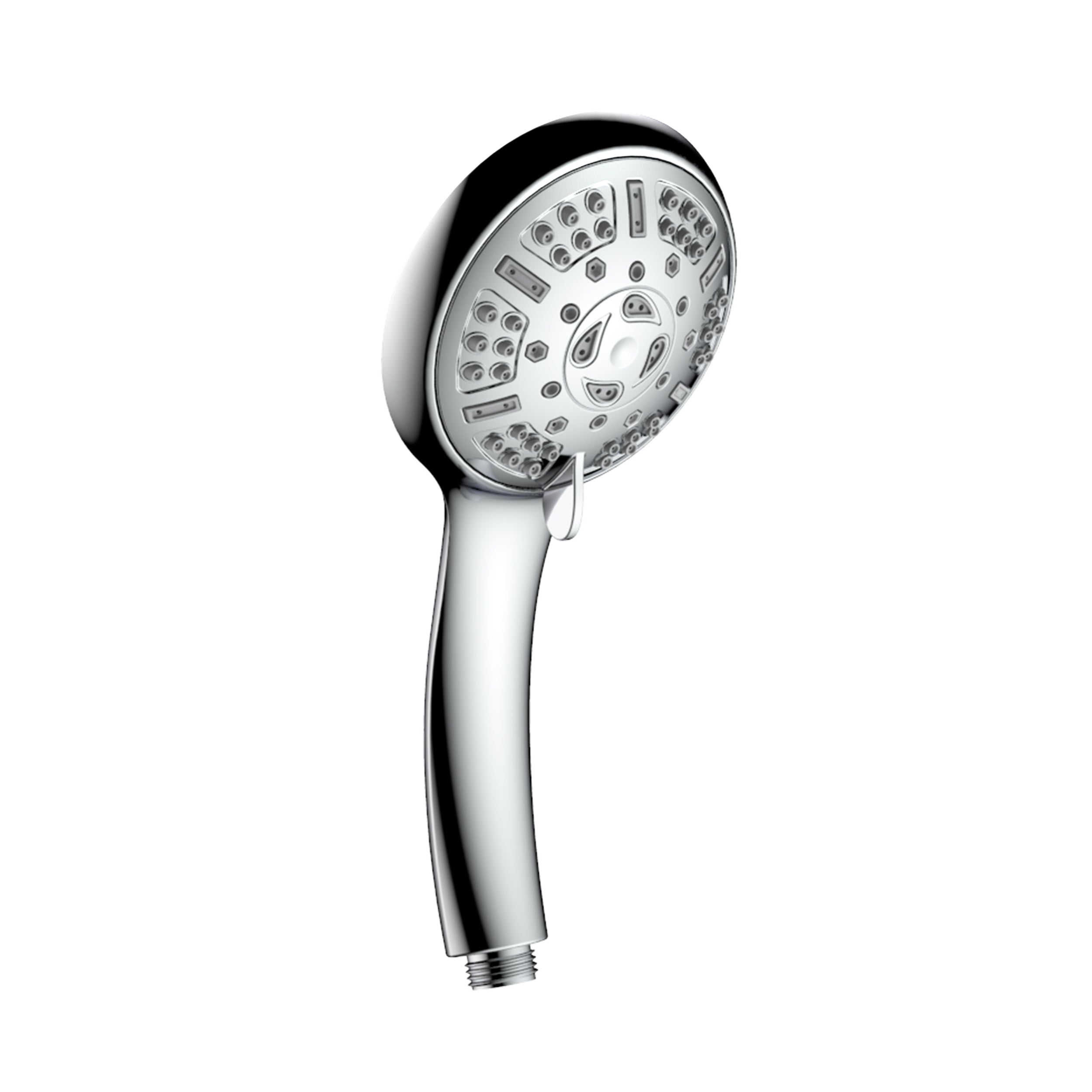 Wall-Mounted Round Shower System with Rough-in Valve,9-Function Hand Shower