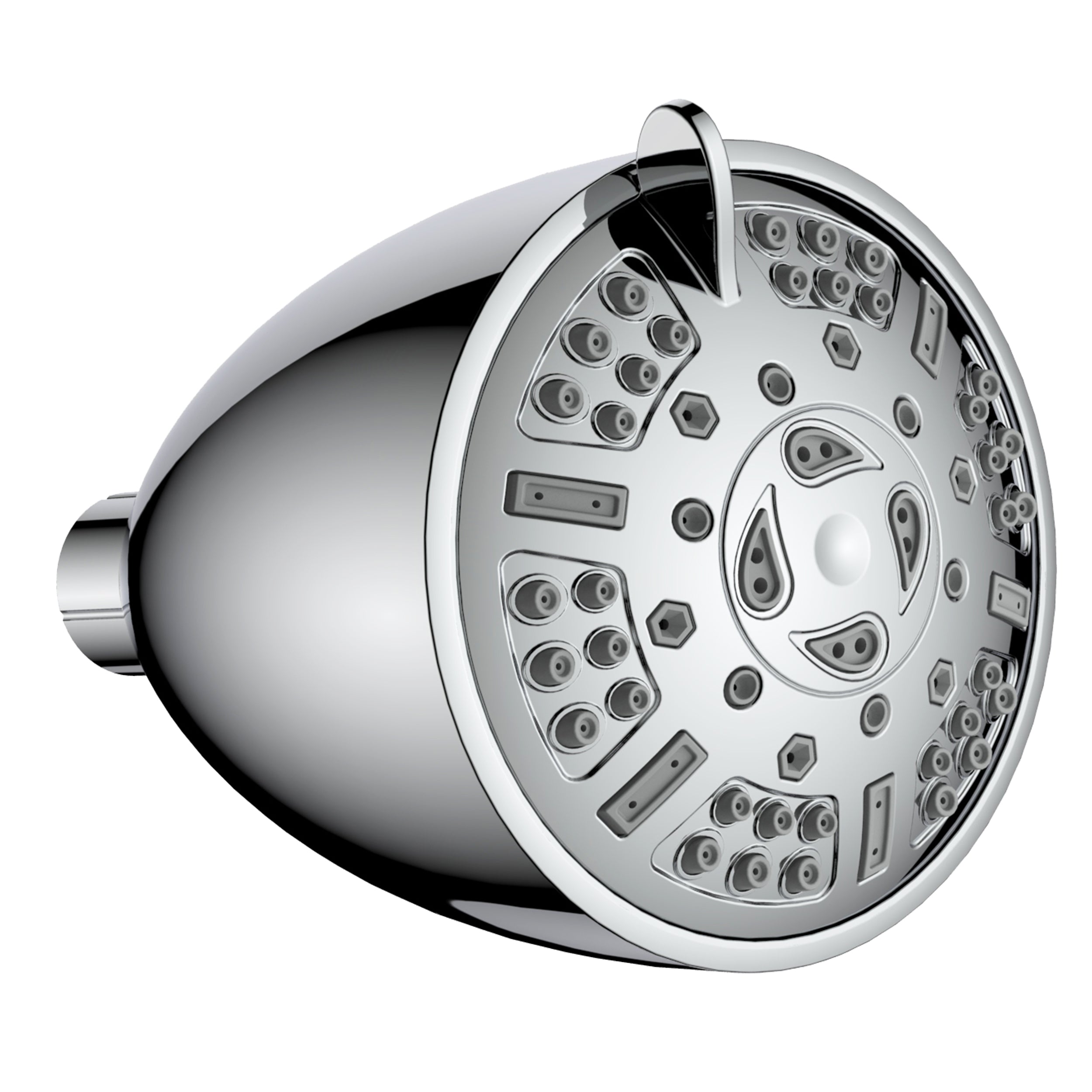 Wall-Mounted Round Shower System with Rough-in Valve,9-Function Hand Shower