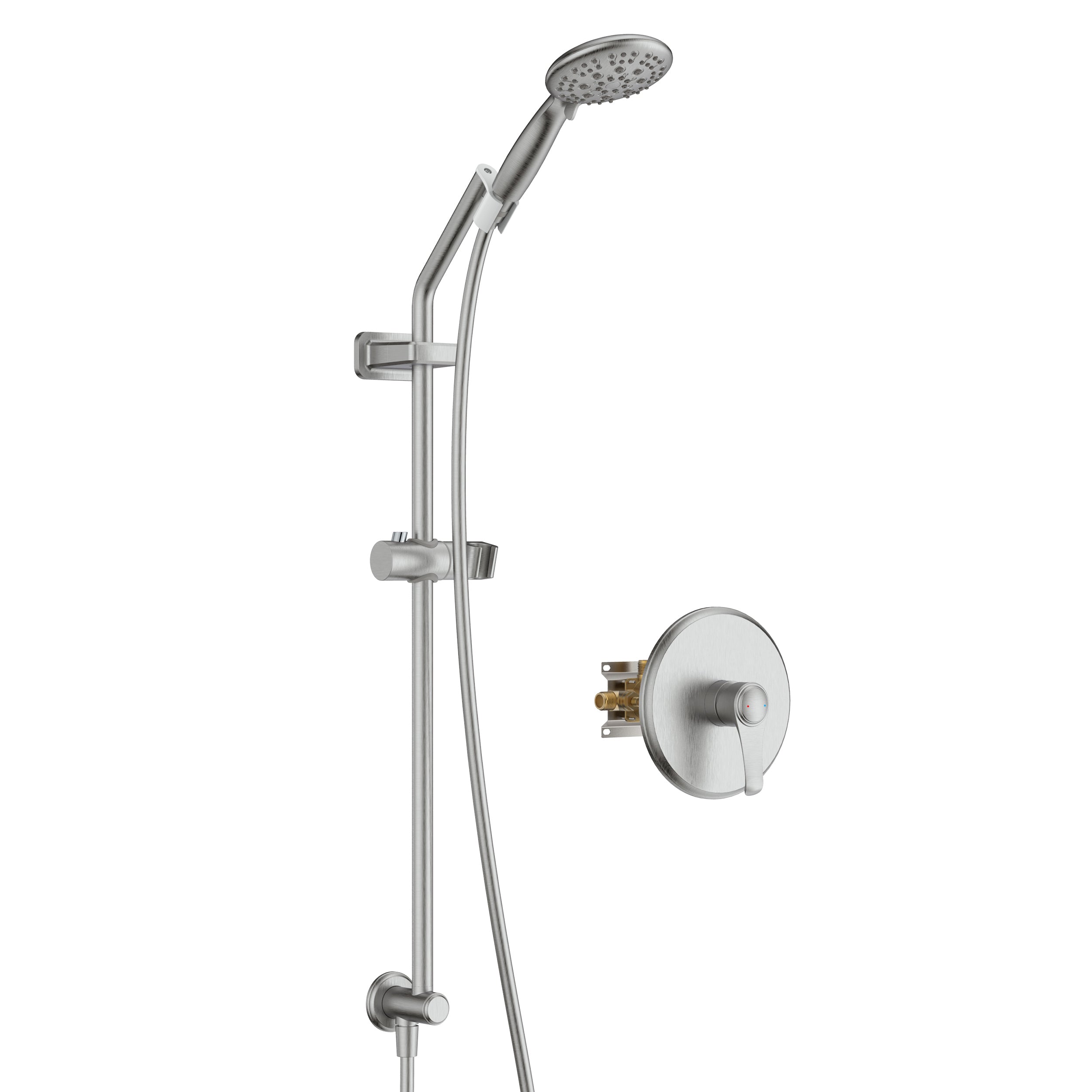 4 inch Wall-Mounted Shower System with Rough-in Valve with Rain Showerhead
