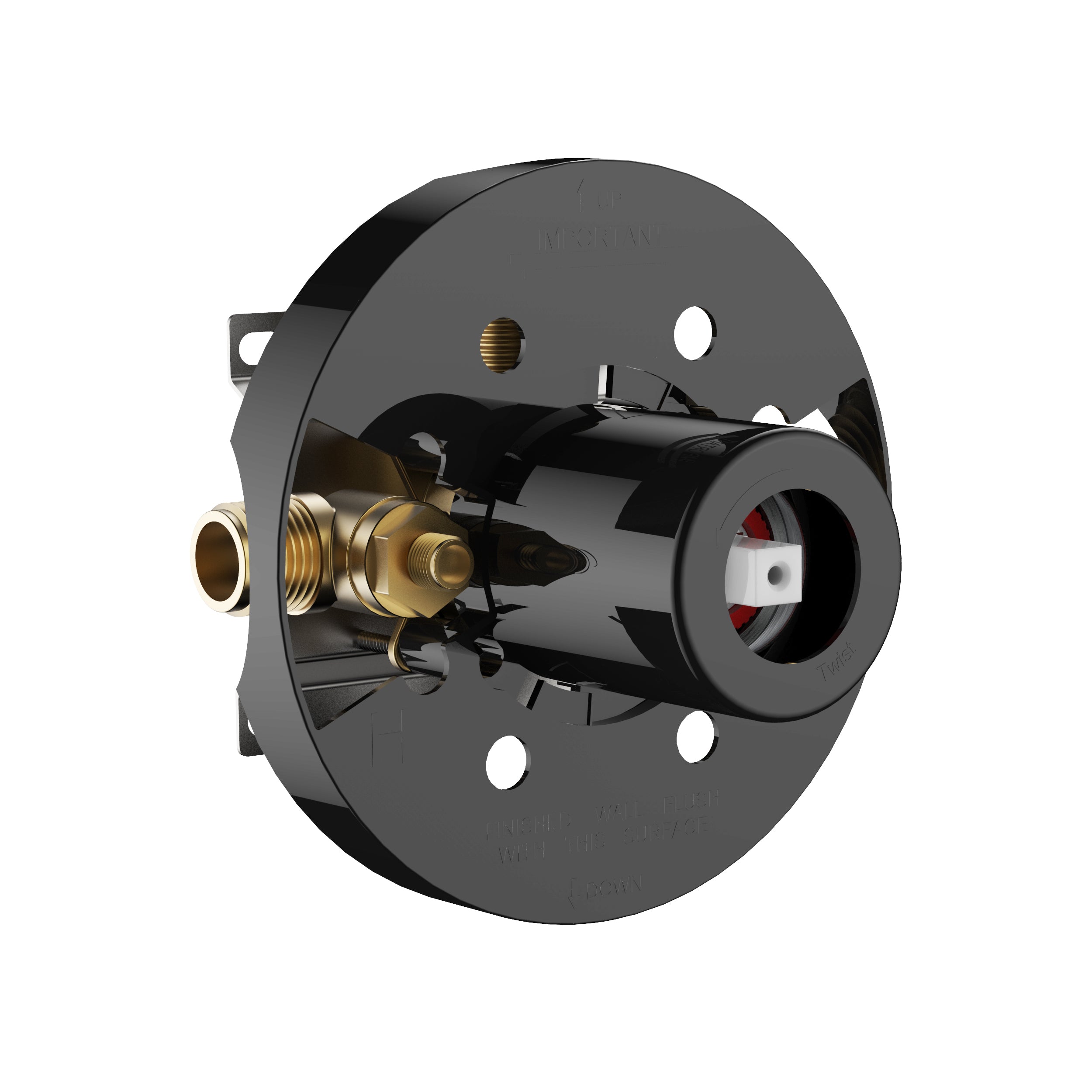 4 inch Wall-Mounted Shower System with Rough-in Valve with Rain Showerhead