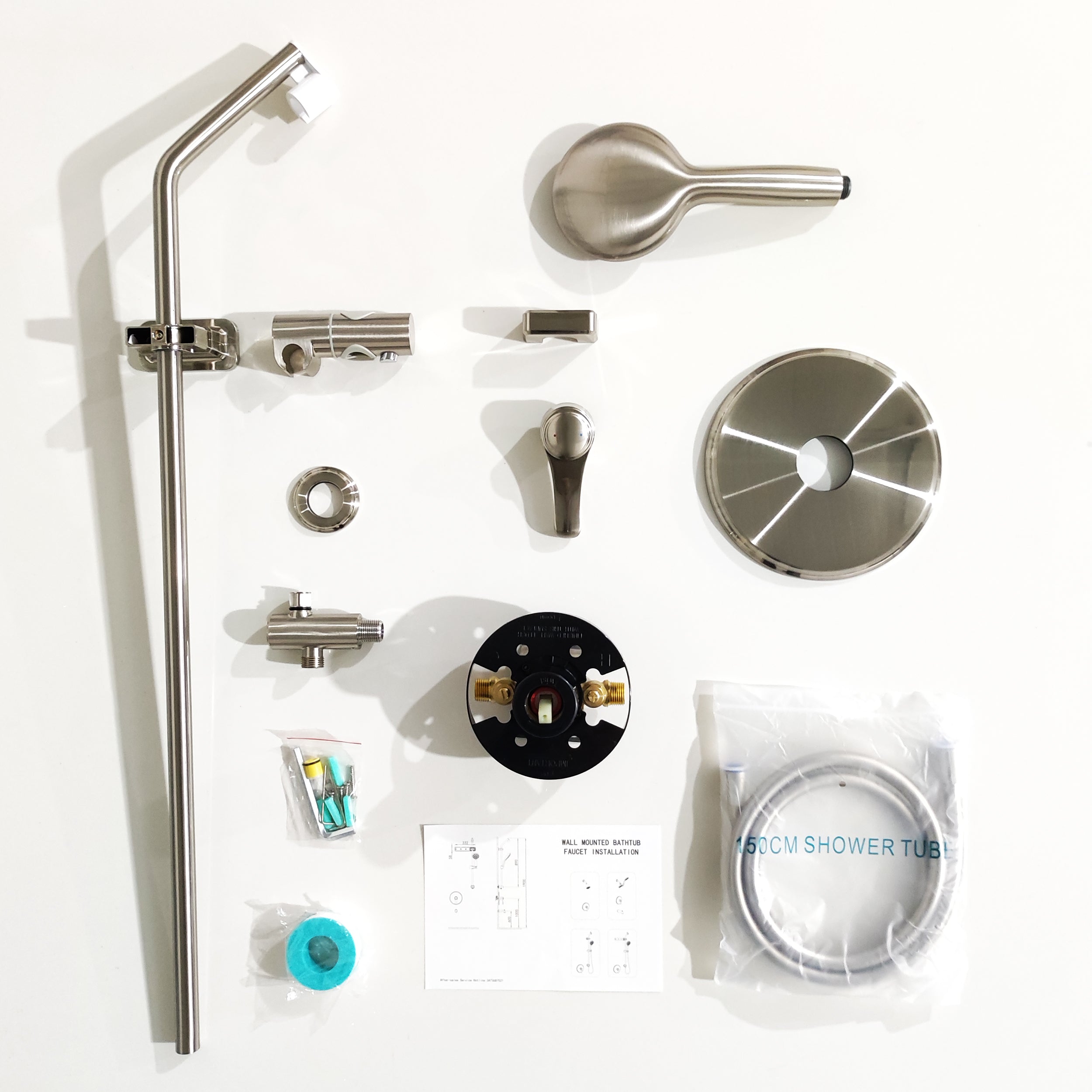 4 inch Wall-Mounted Shower System with Rough-in Valve with Rain Showerhead