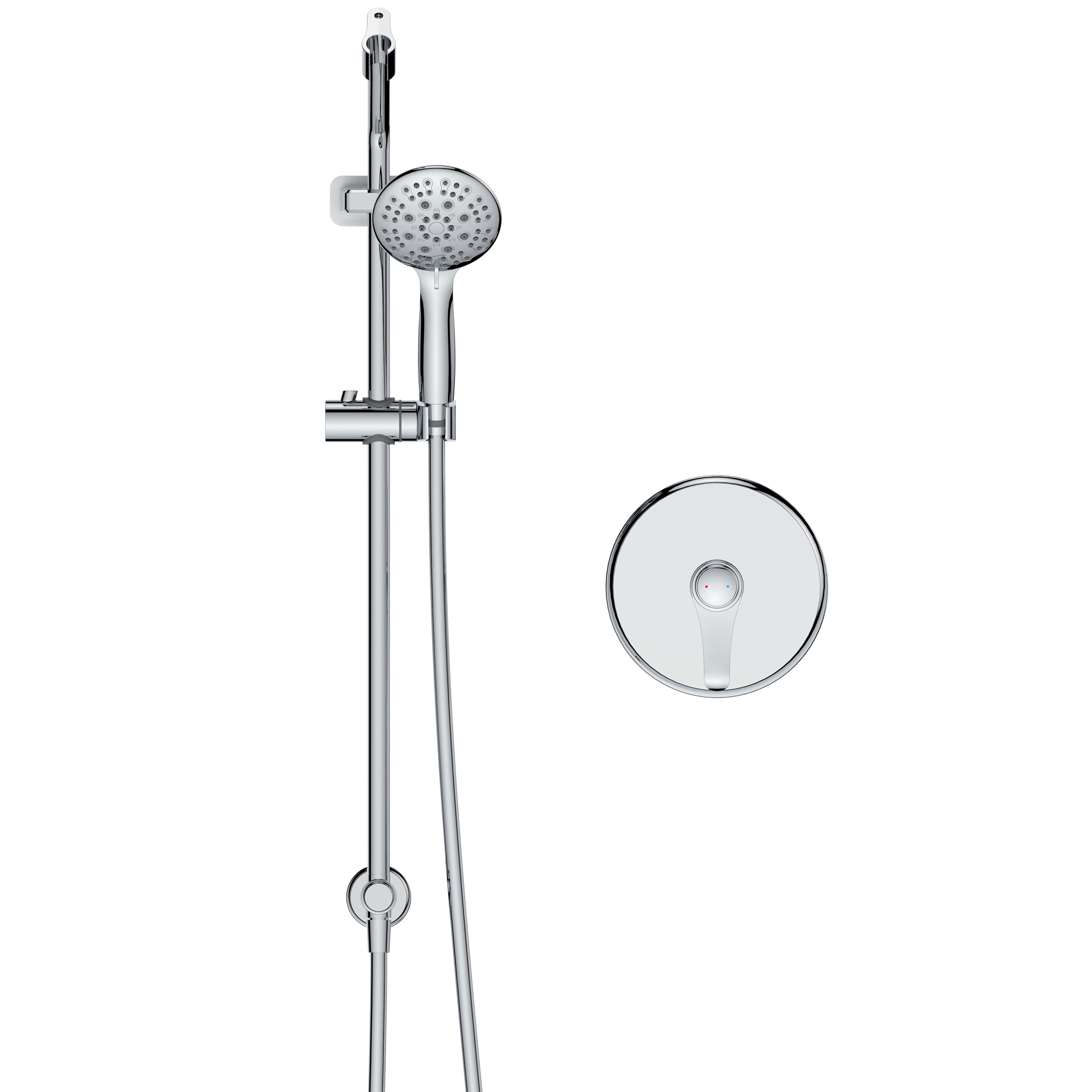 4 inch Wall-Mounted Shower System with Rough-in Valve with Rain Showerhead