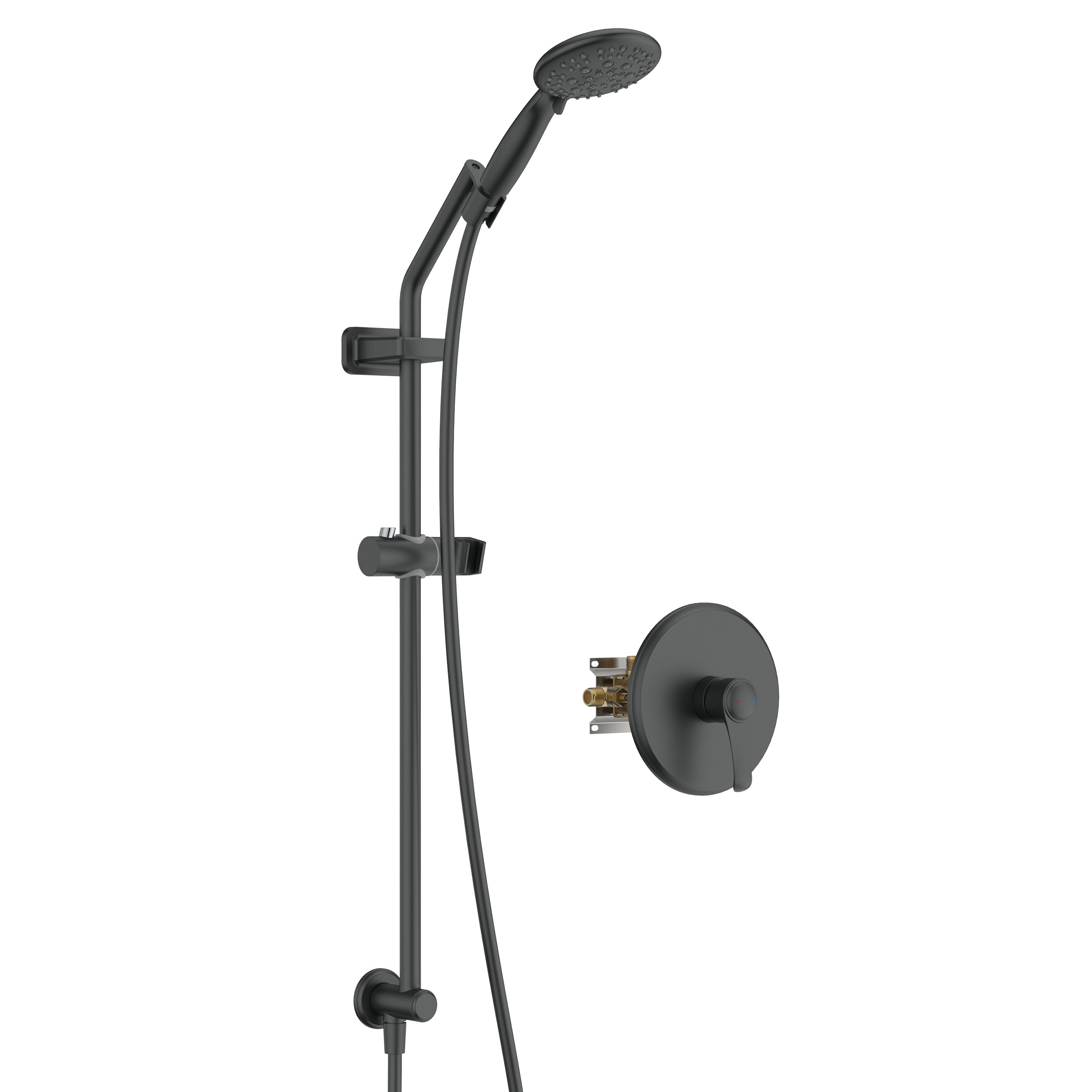 4 inch Wall-Mounted Shower System with Rough-in Valve with Rain Showerhead