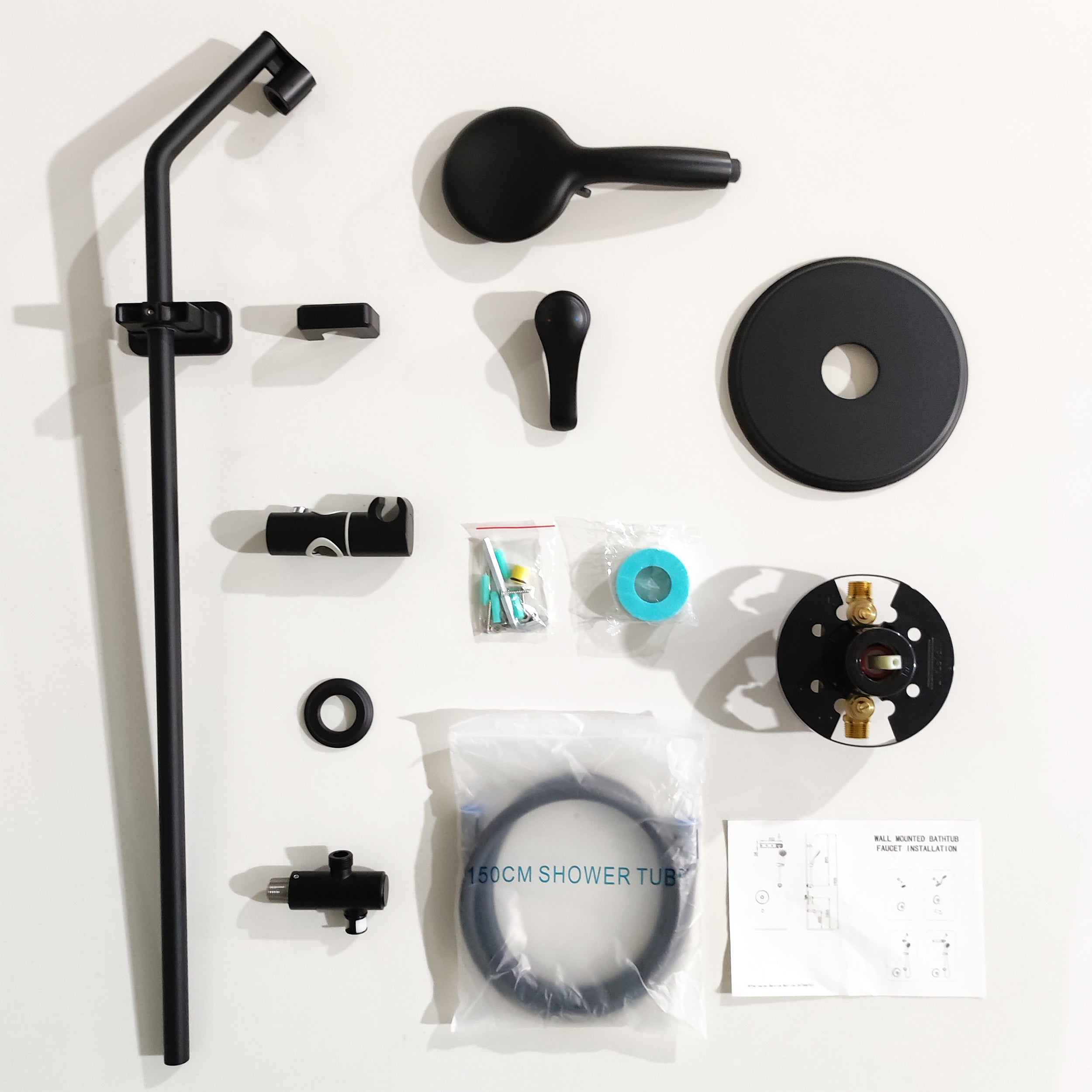 4 inch Wall-Mounted Shower System with Rough-in Valve with Rain Showerhead