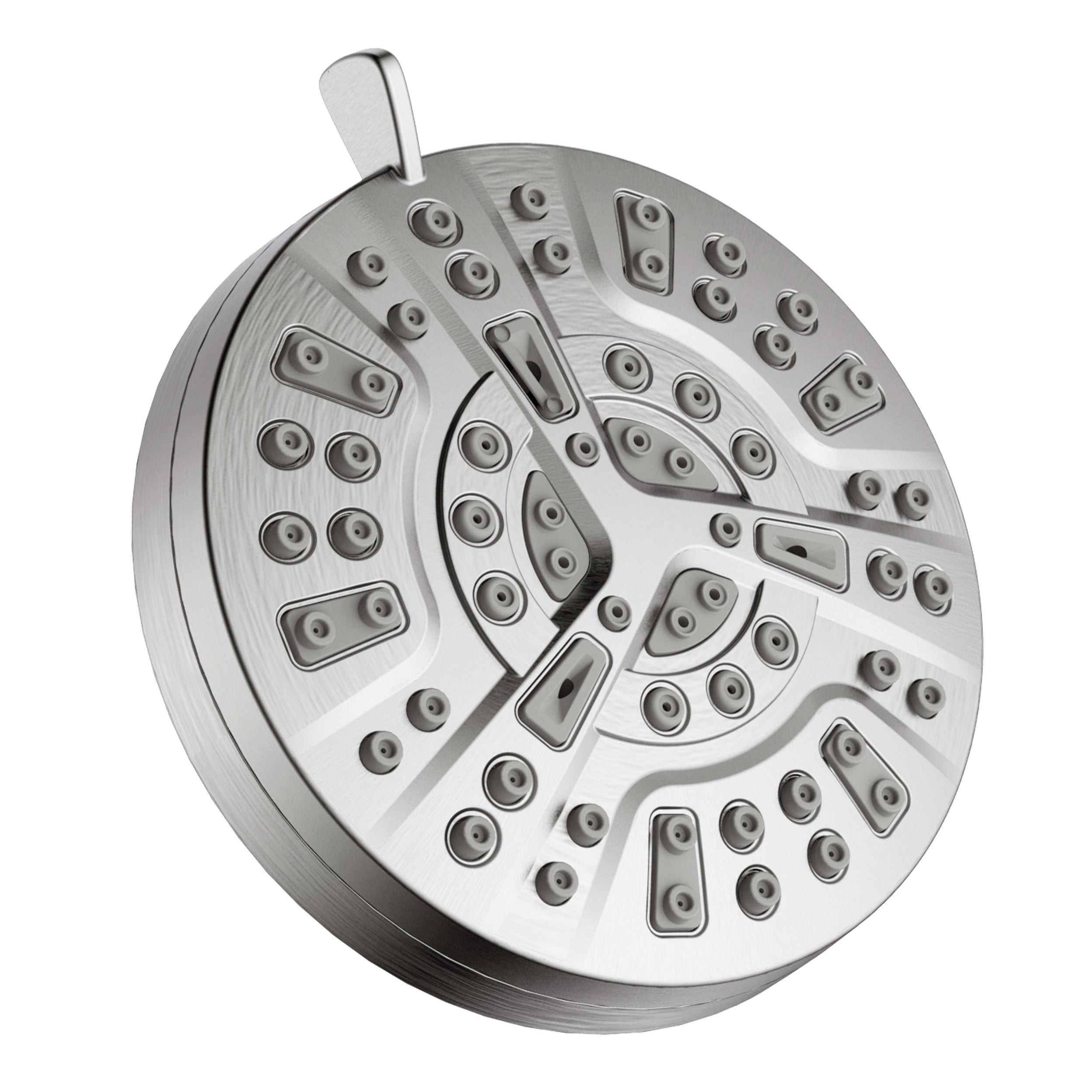 Wall-Mounted Round Shower System with Rough-in Valve,9-Function Hand Shower