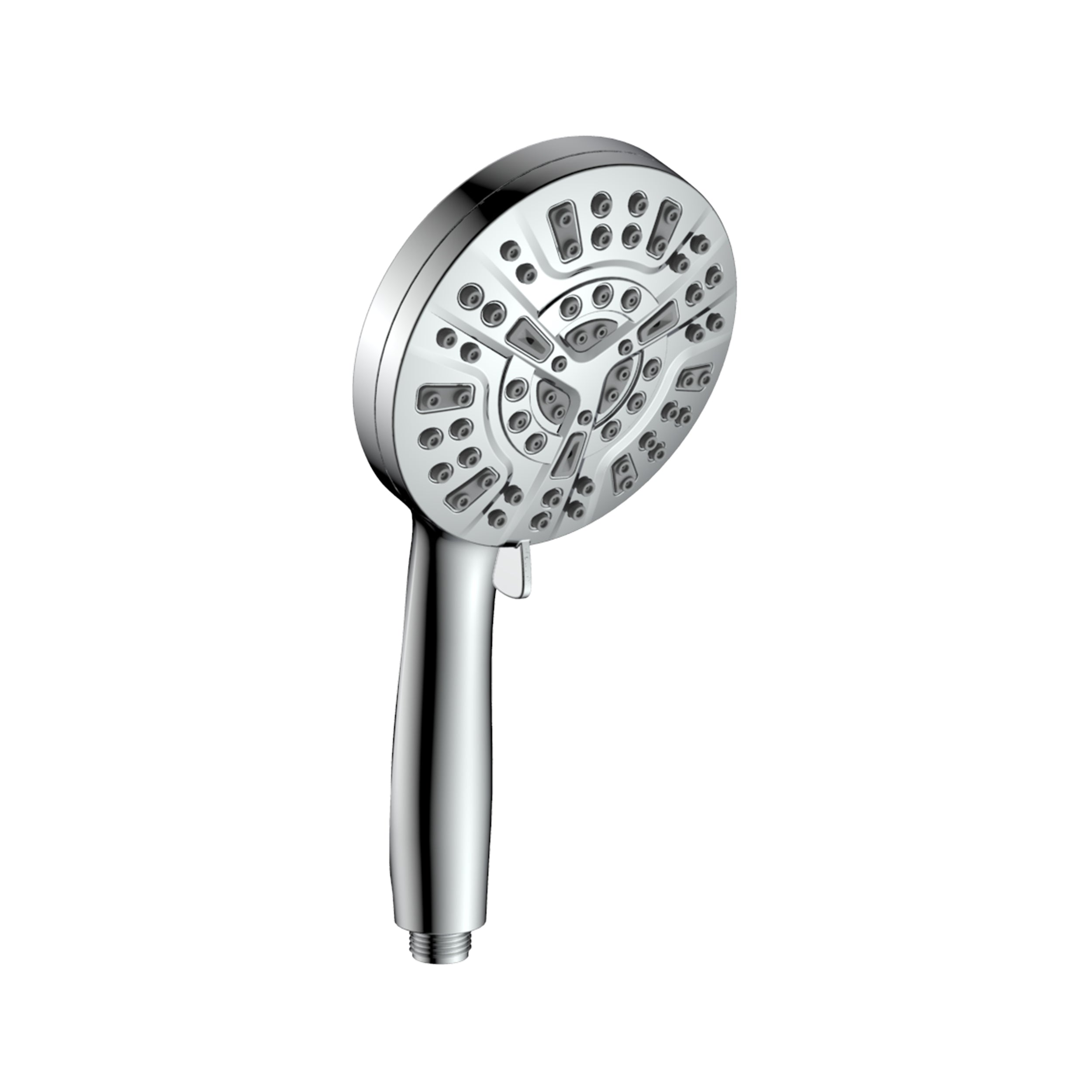 Wall-Mounted Round Shower System with Rough-in Valve,9-Function Hand Shower