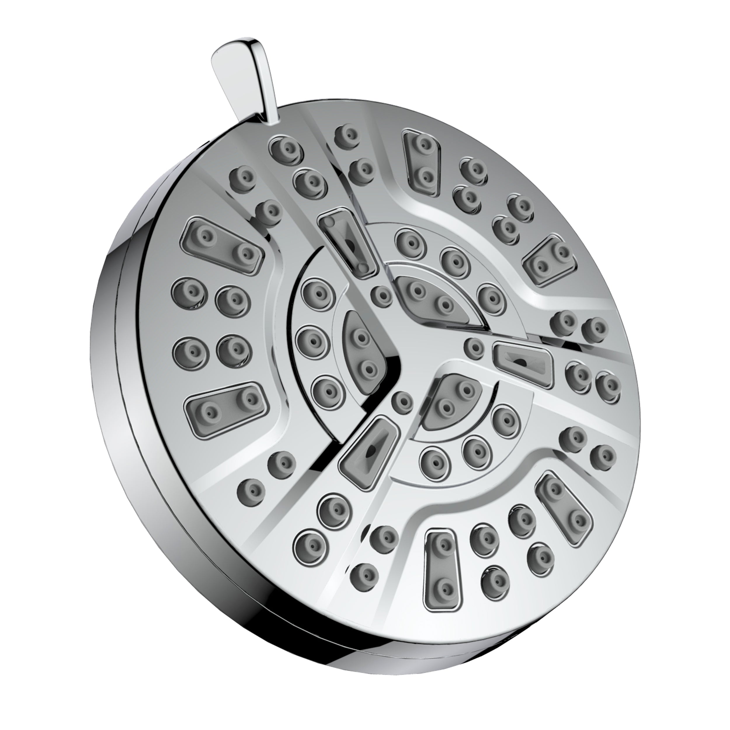 Wall-Mounted Round Shower System with Rough-in Valve,9-Function Hand Shower