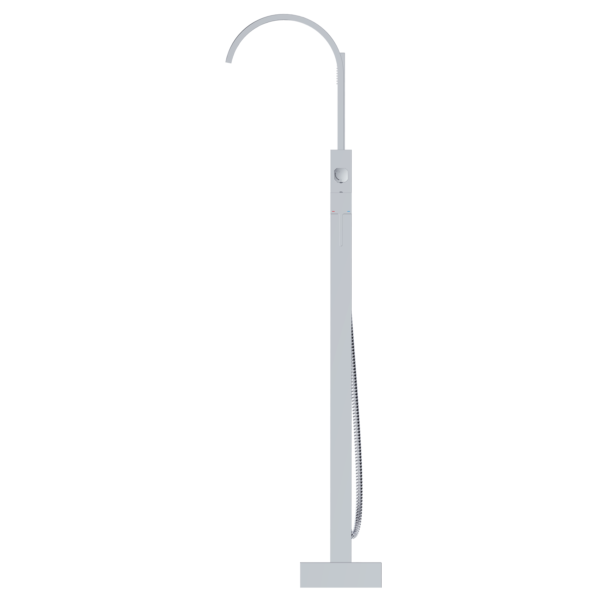 Single Handle Floor Mounted Freestanding Tub Faucet with  Handheld Shower