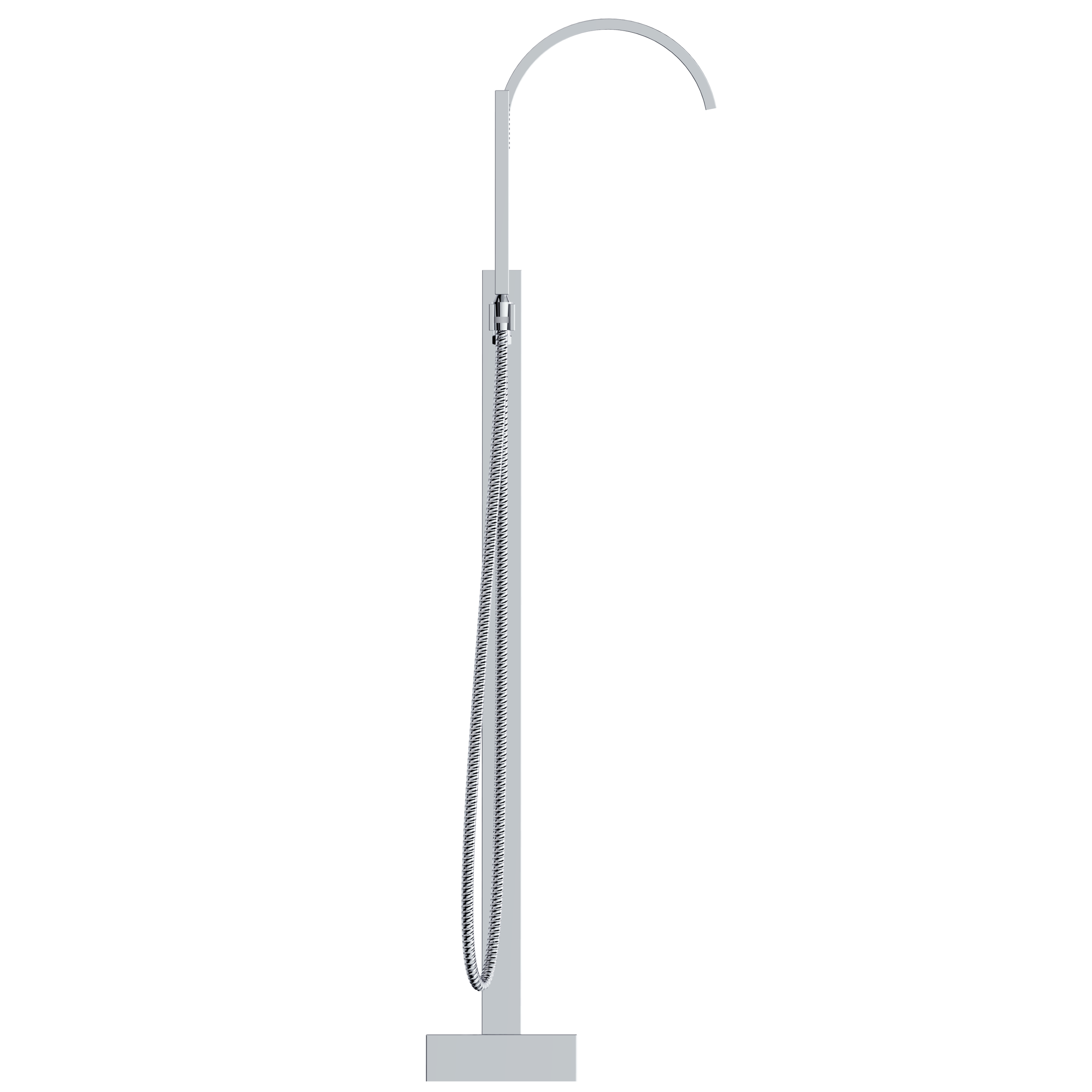 Single Handle Floor Mounted Freestanding Tub Faucet with  Handheld Shower