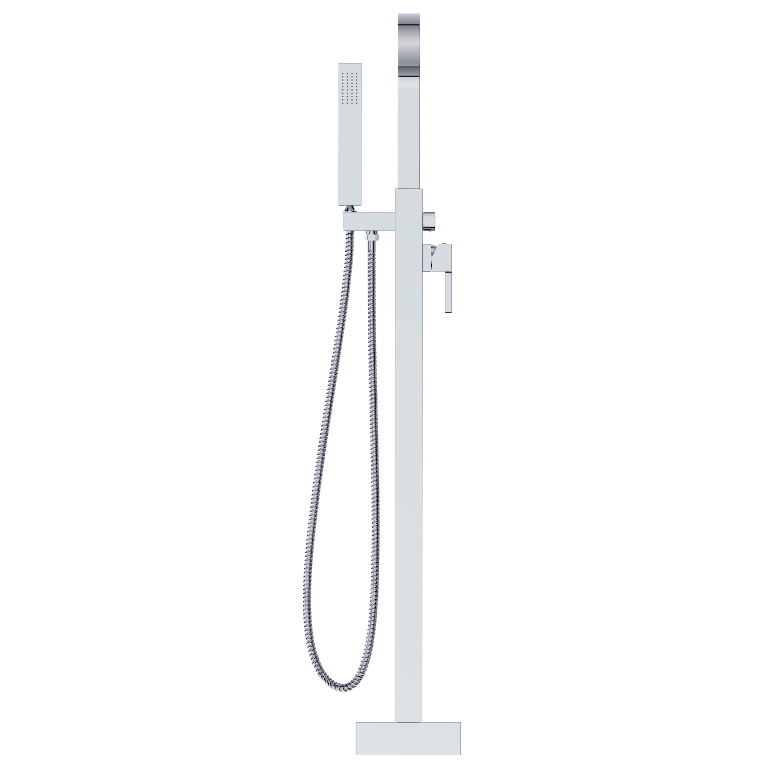 Single Handle Floor Mounted Freestanding Tub Faucet with  Handheld Shower