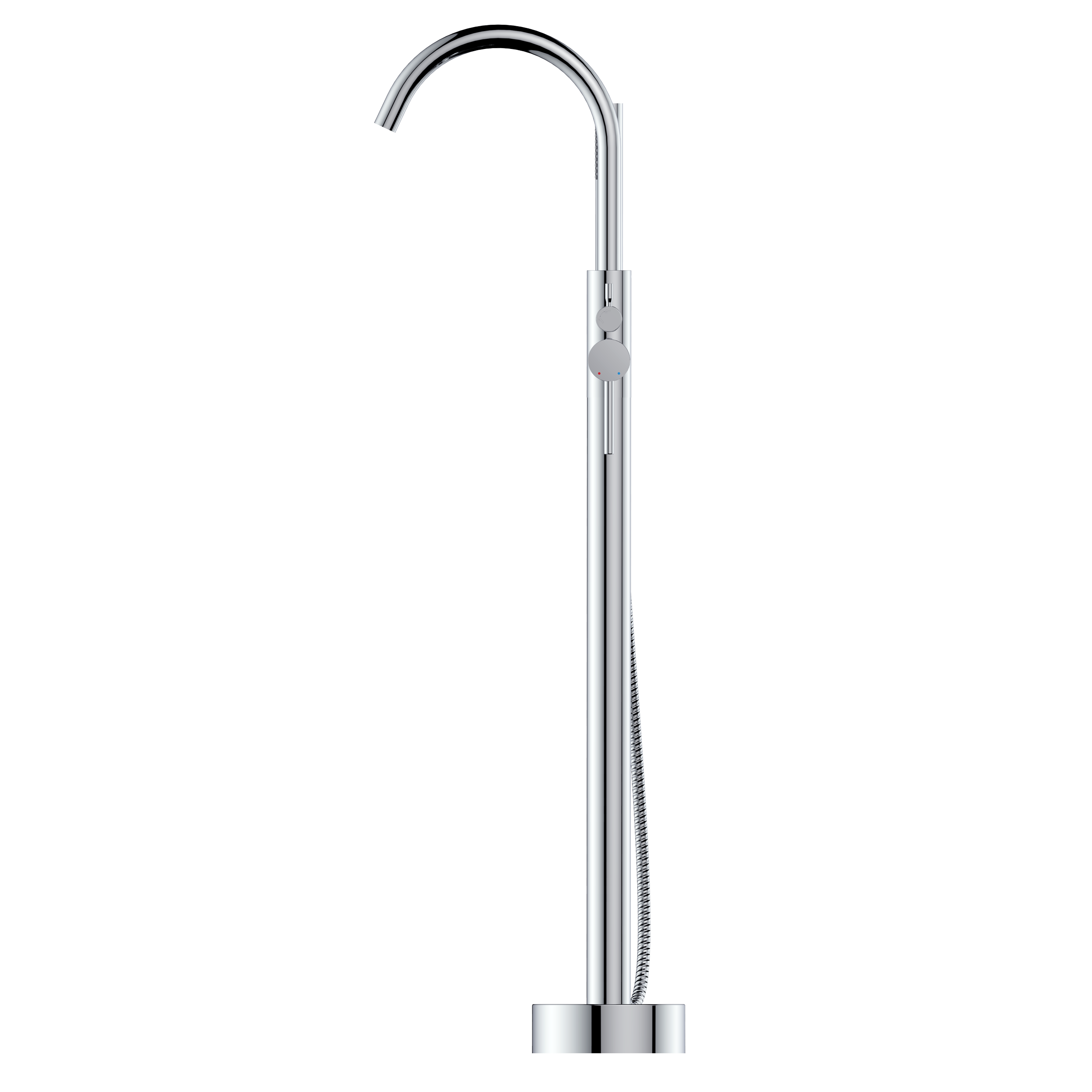 Single Handle Floor Mounted Freestanding Tub Faucet with Handheld Shower