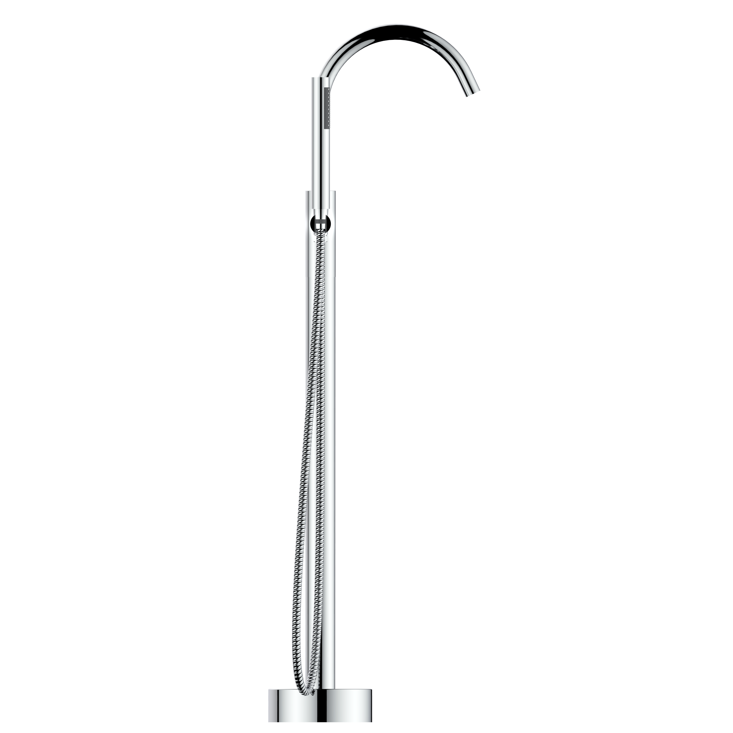 Single Handle Floor Mounted Freestanding Tub Faucet with Handheld Shower