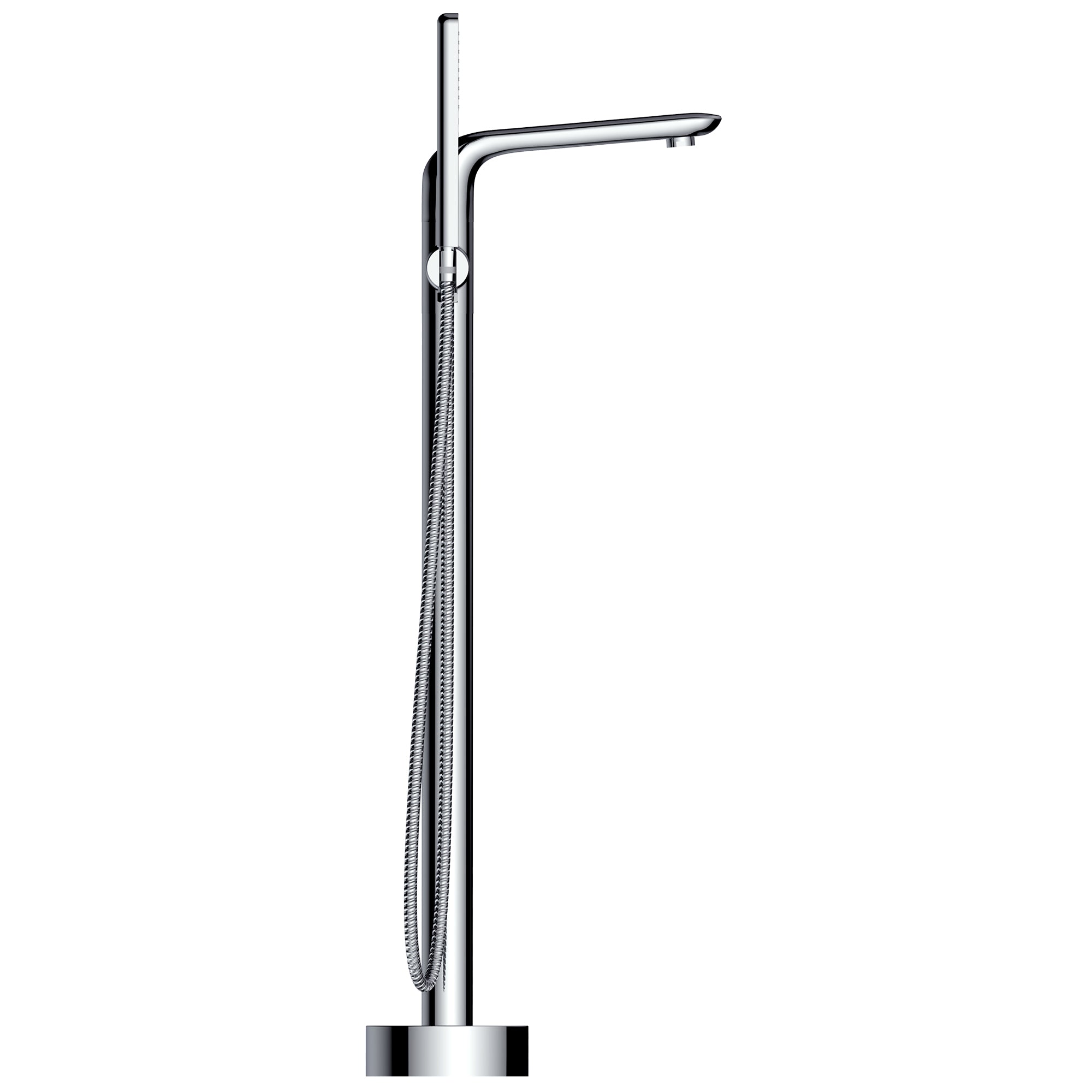 Single Handle Floor Mounted Freestanding Tub Faucet with Handheld Shower