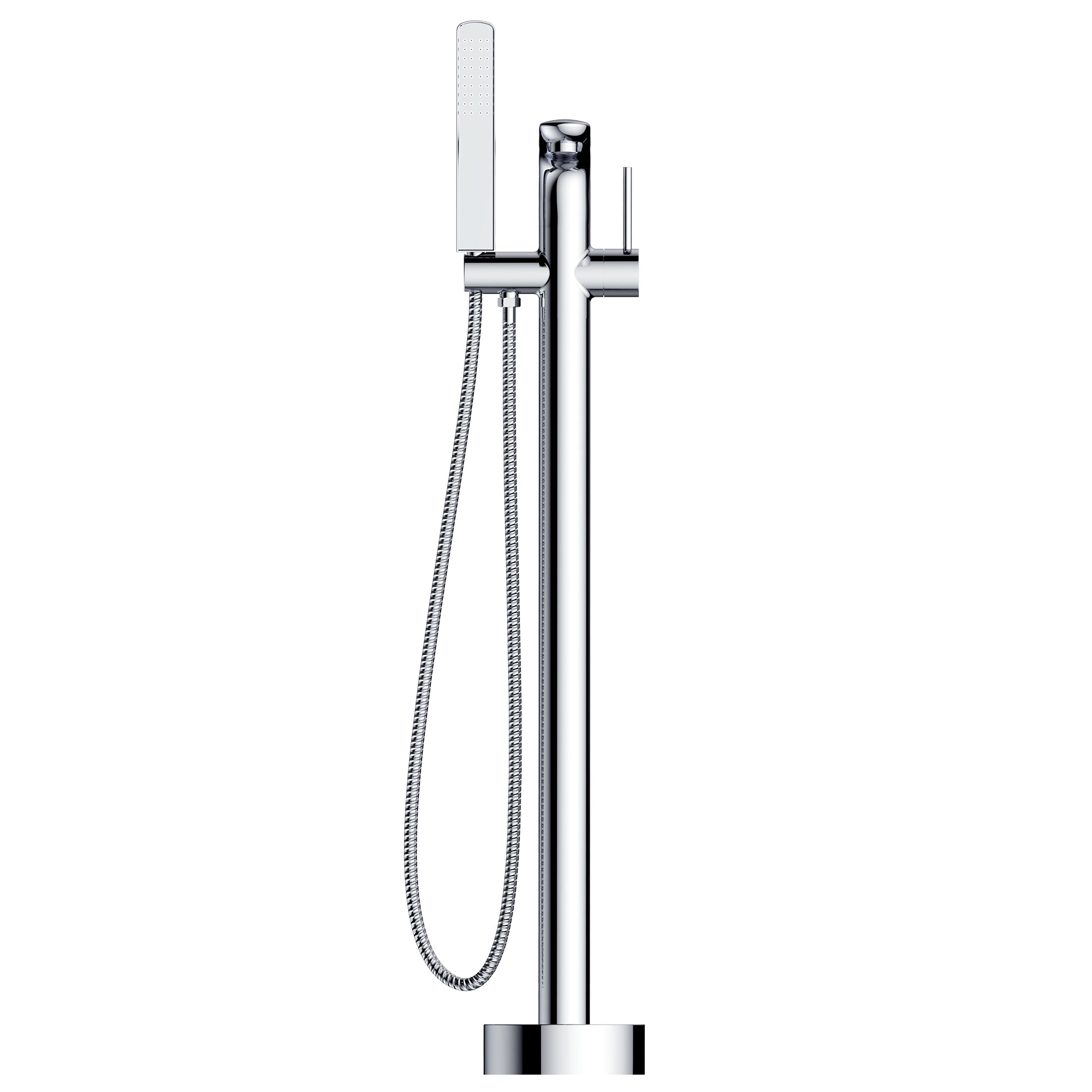 Single Handle Floor Mounted Freestanding Tub Faucet with Handheld Shower
