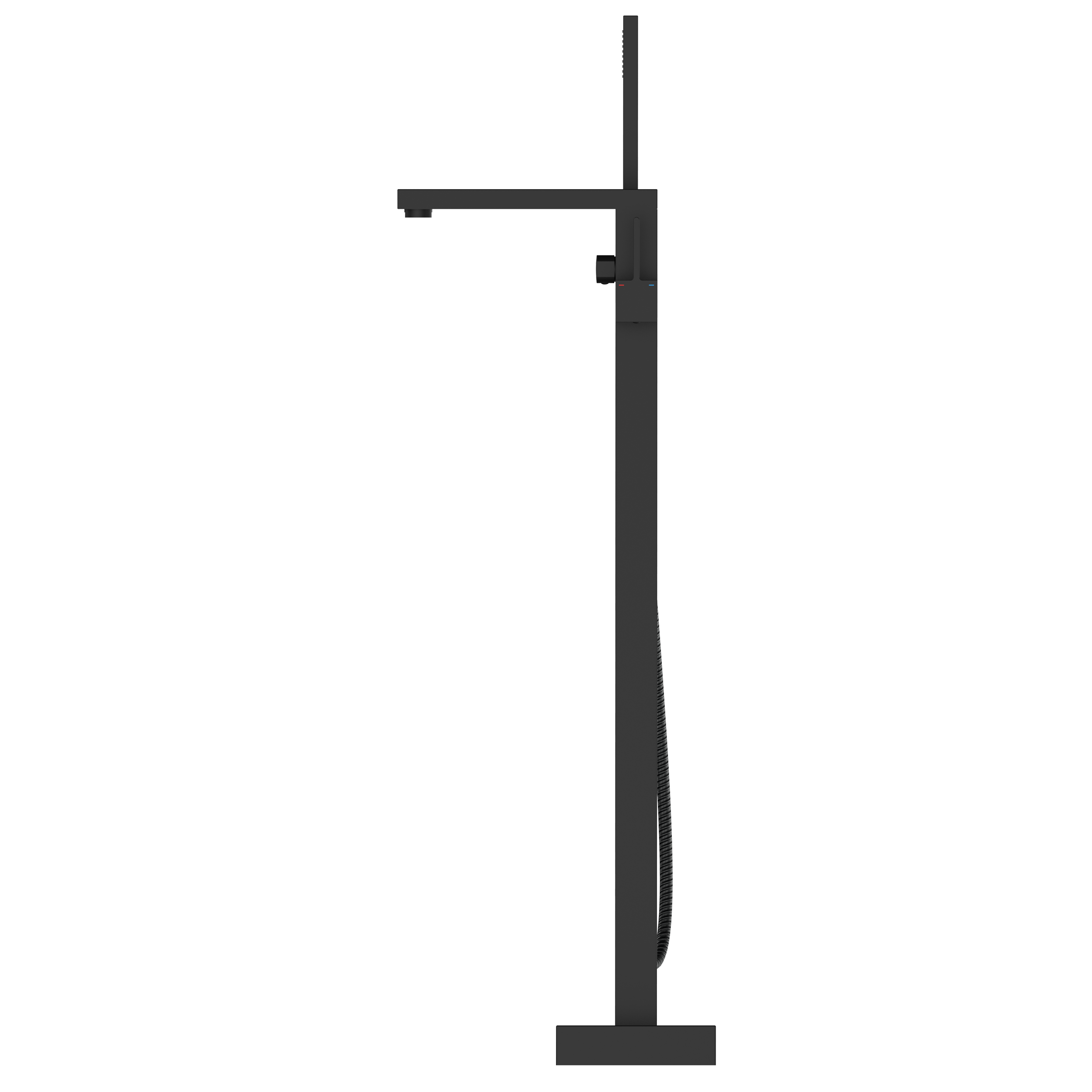 Single Handle Floor Mounted Freestanding Tub Faucet with Handheld Shower