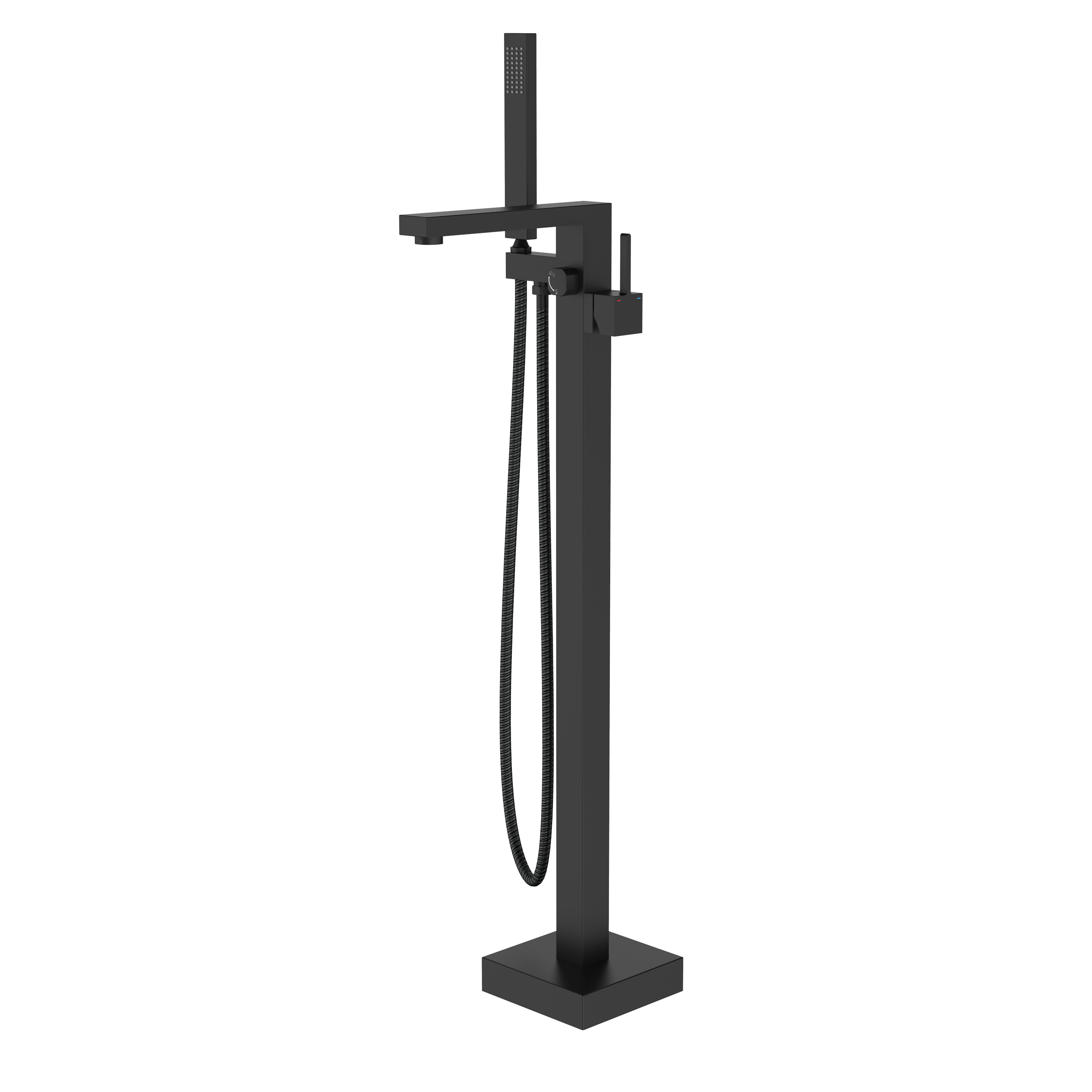 Single Handle Floor Mounted Freestanding Tub Faucet with Handheld Shower