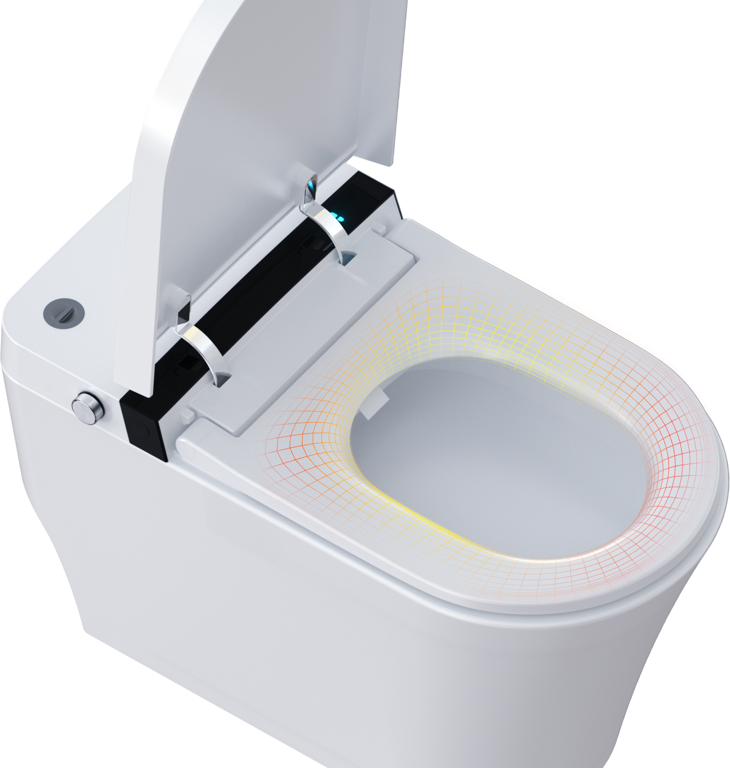 12 inch 1.28 GPF Vortex Siphonic U-shaped Smart Toilet in White Seat Included