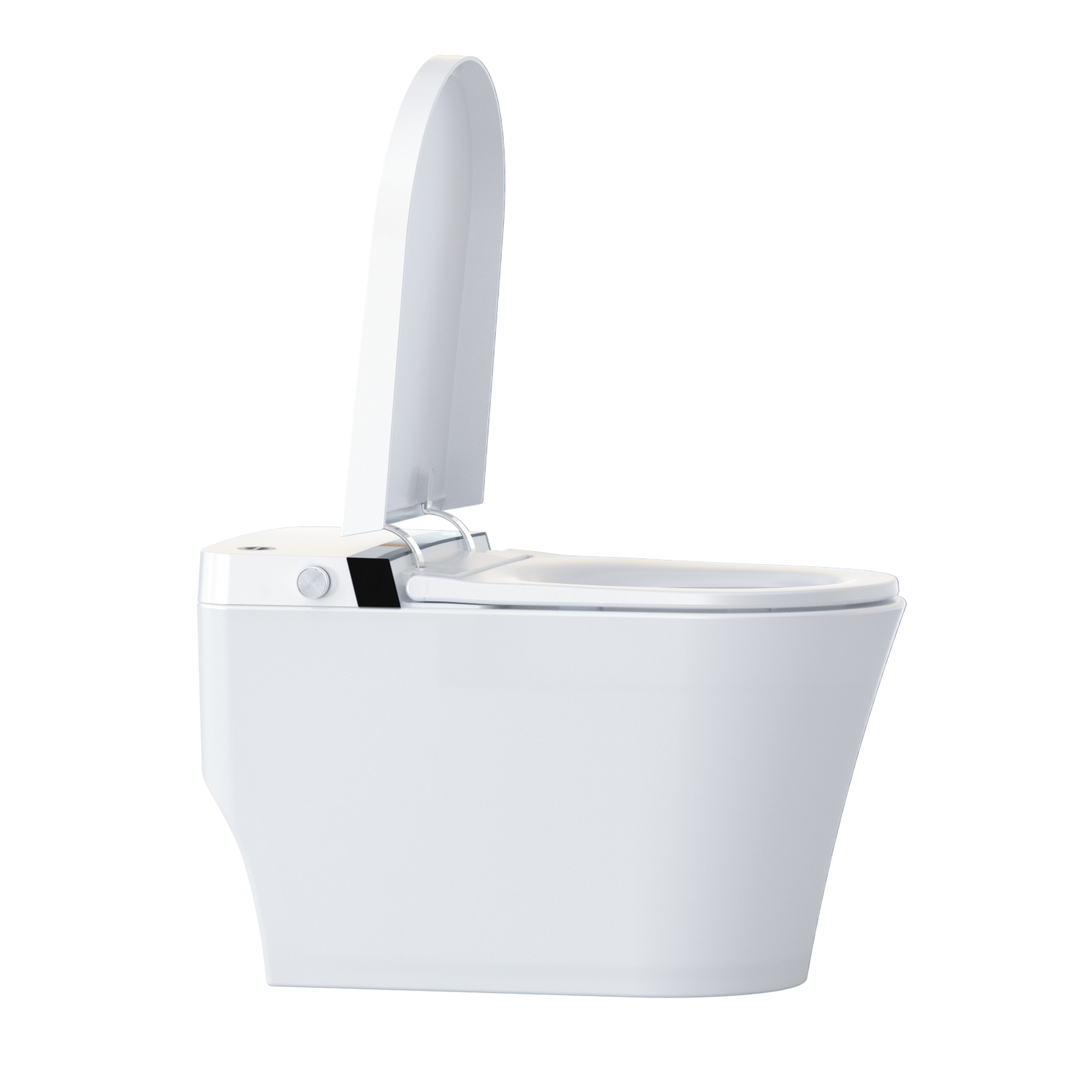 12 inch 1.28 GPF Vortex Siphonic U-shaped Smart Toilet in White Seat Included