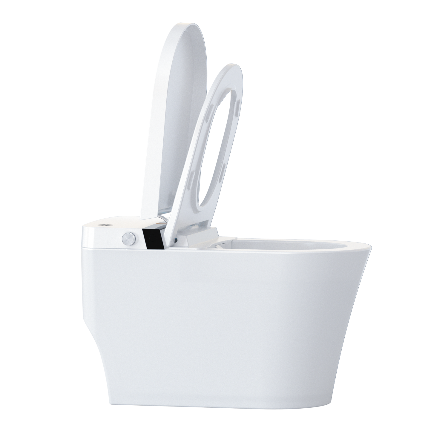 12 inch 1.28 GPF Vortex Siphonic U-shaped Smart Toilet in White Seat Included