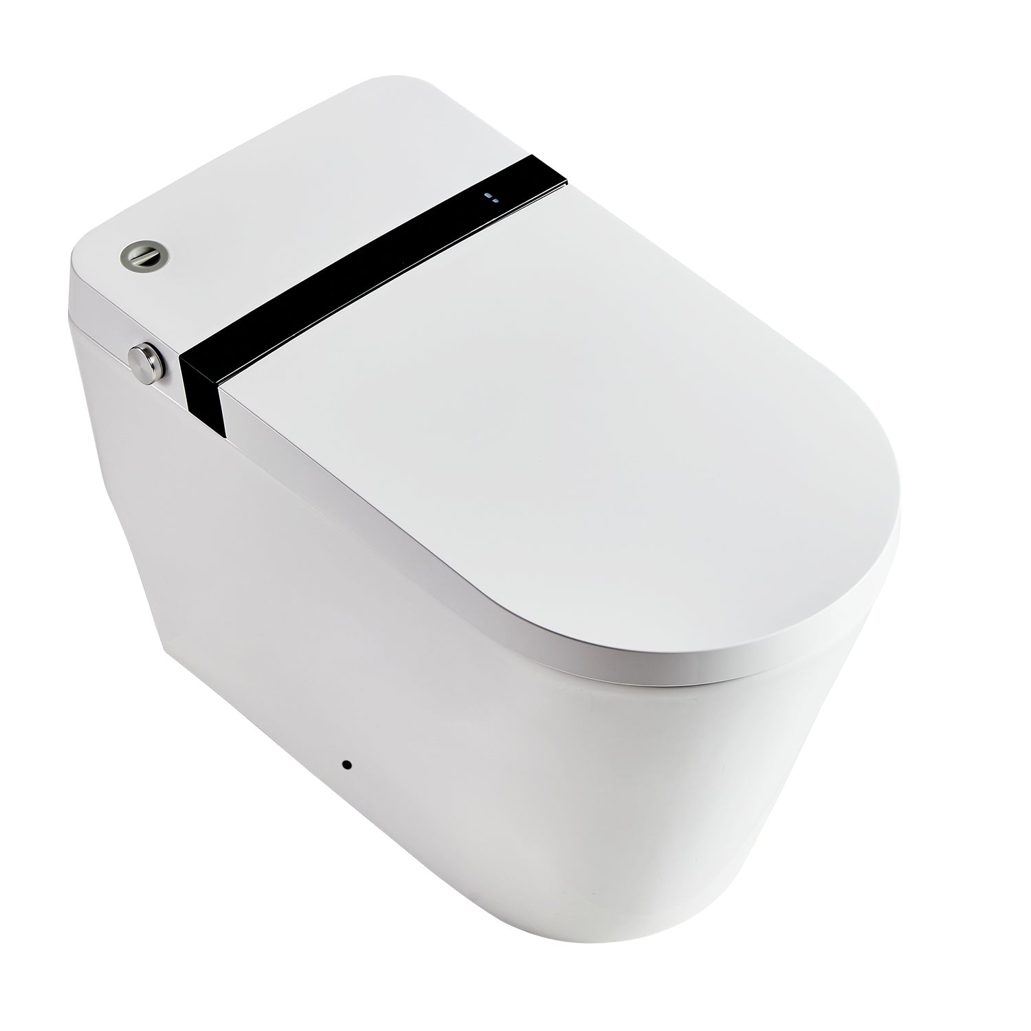 12 inch 1.28 GPF Vortex Siphonic U-shaped Smart Toilet in White Seat Included